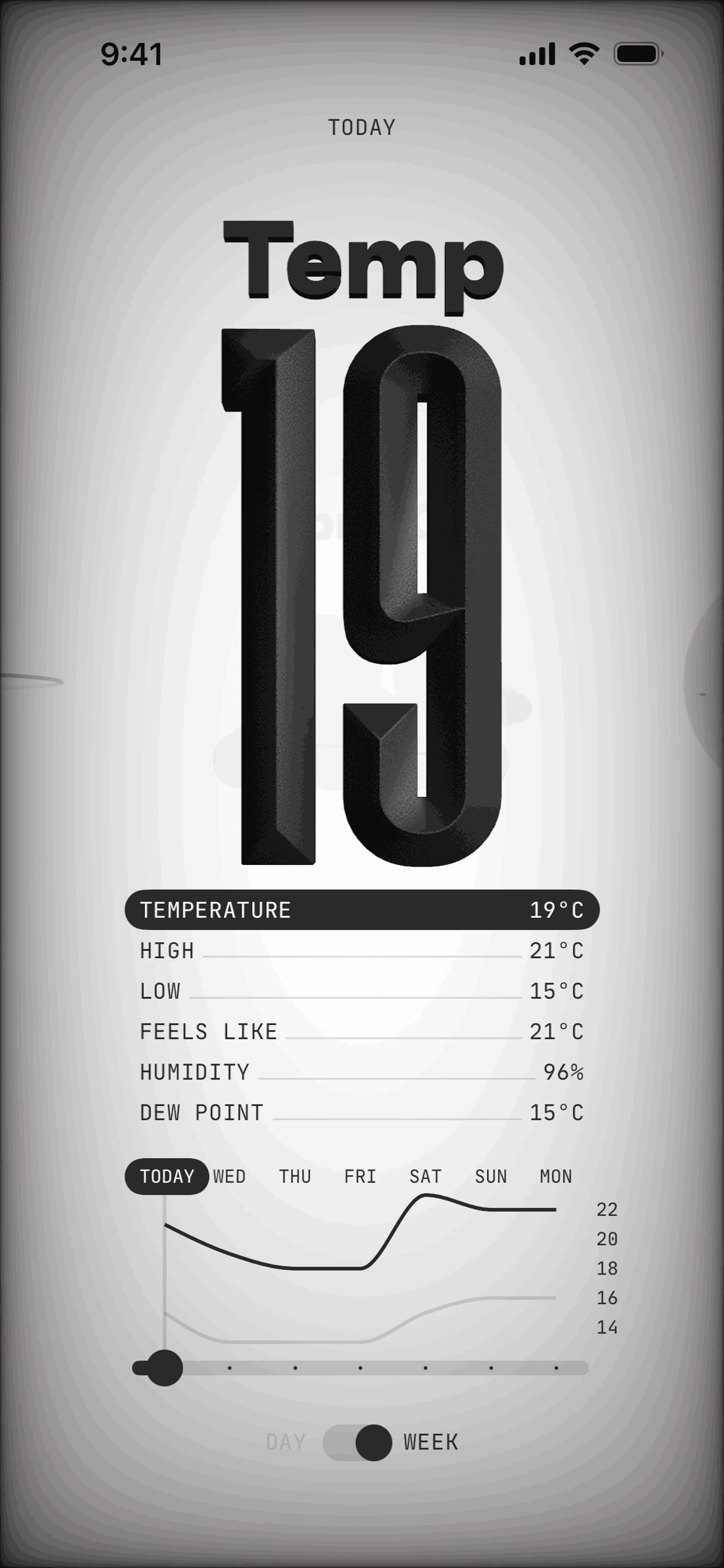 (Not Boring) Weather iOS Utilities interface screenshot 11