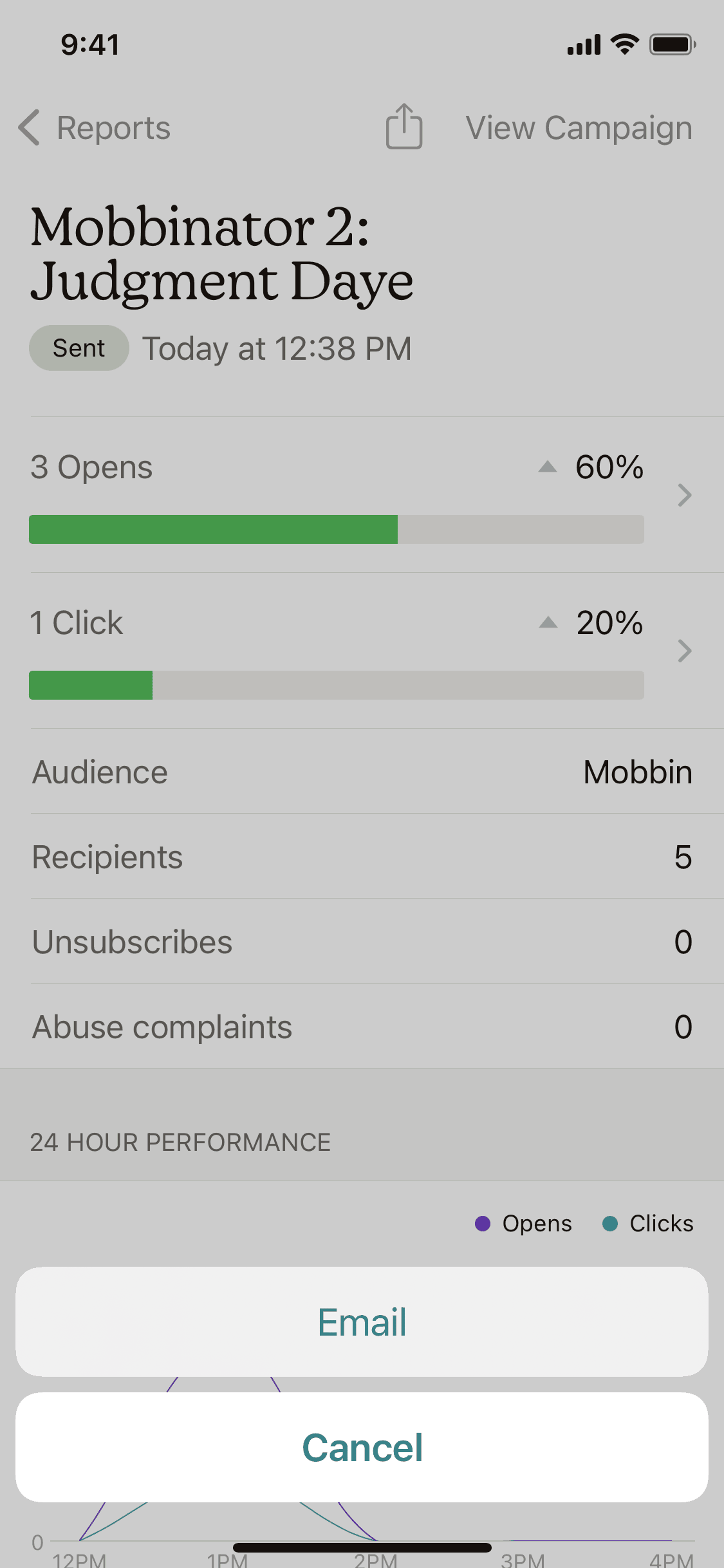 Mailchimp iOS Business interface screenshot 23