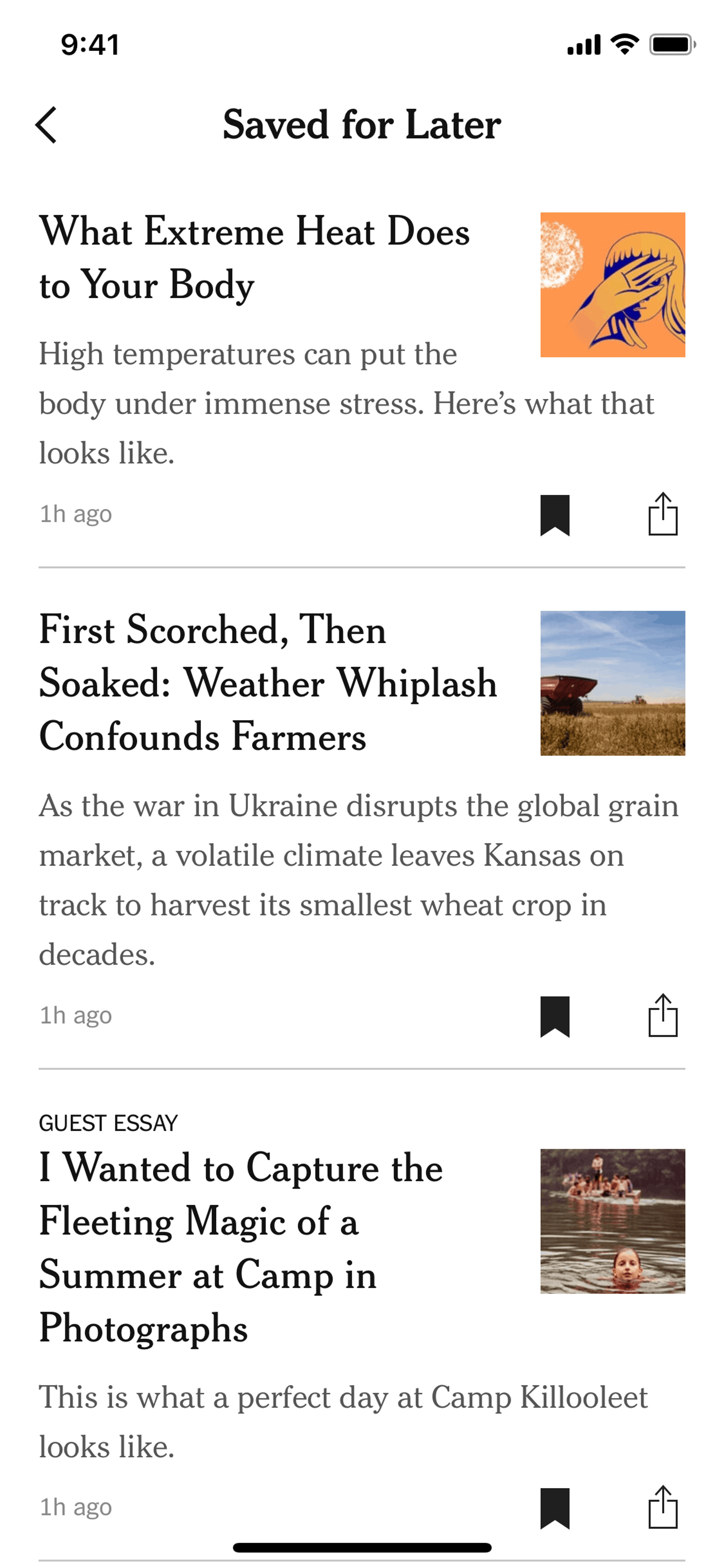 The New York Times iOS News interface screenshot 8