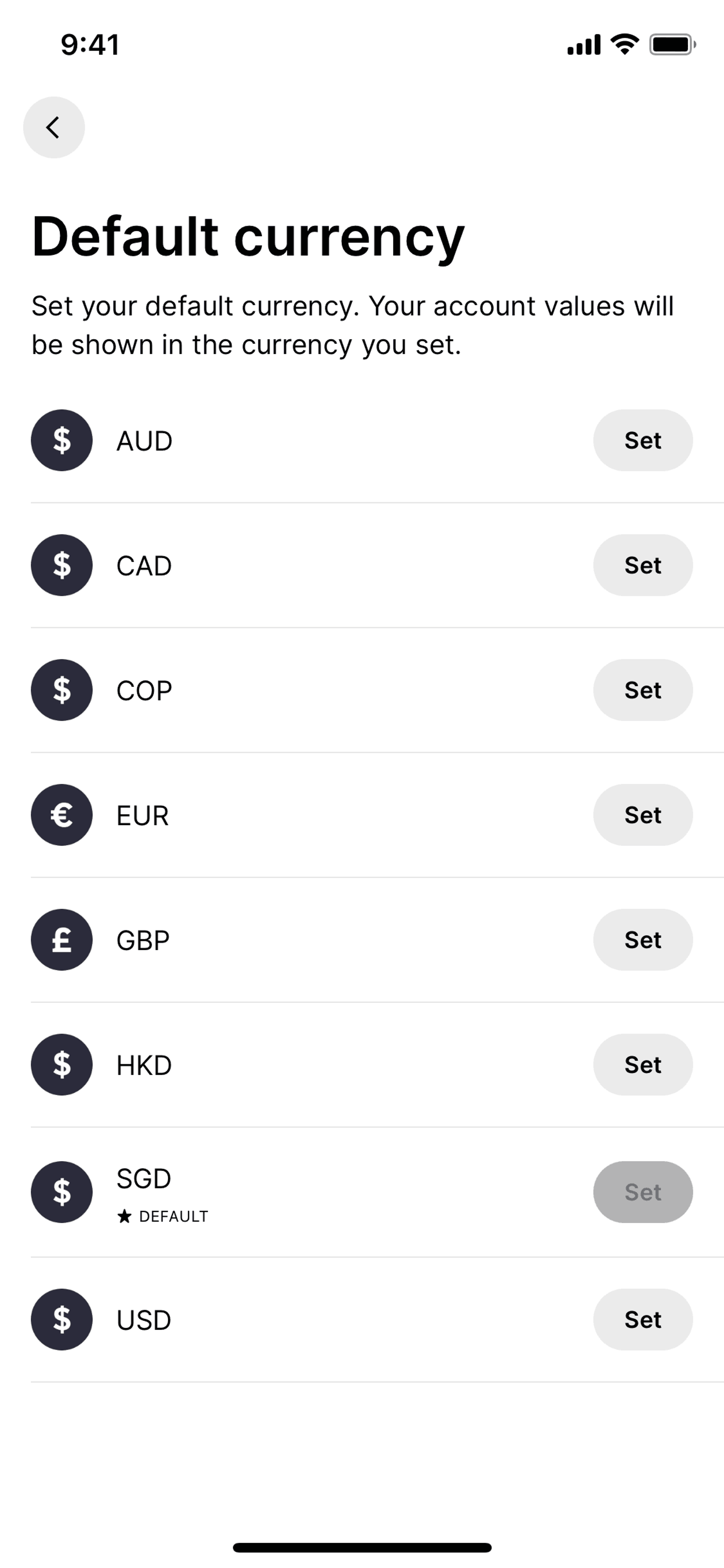 Gemini iOS Finance interface screenshot 19