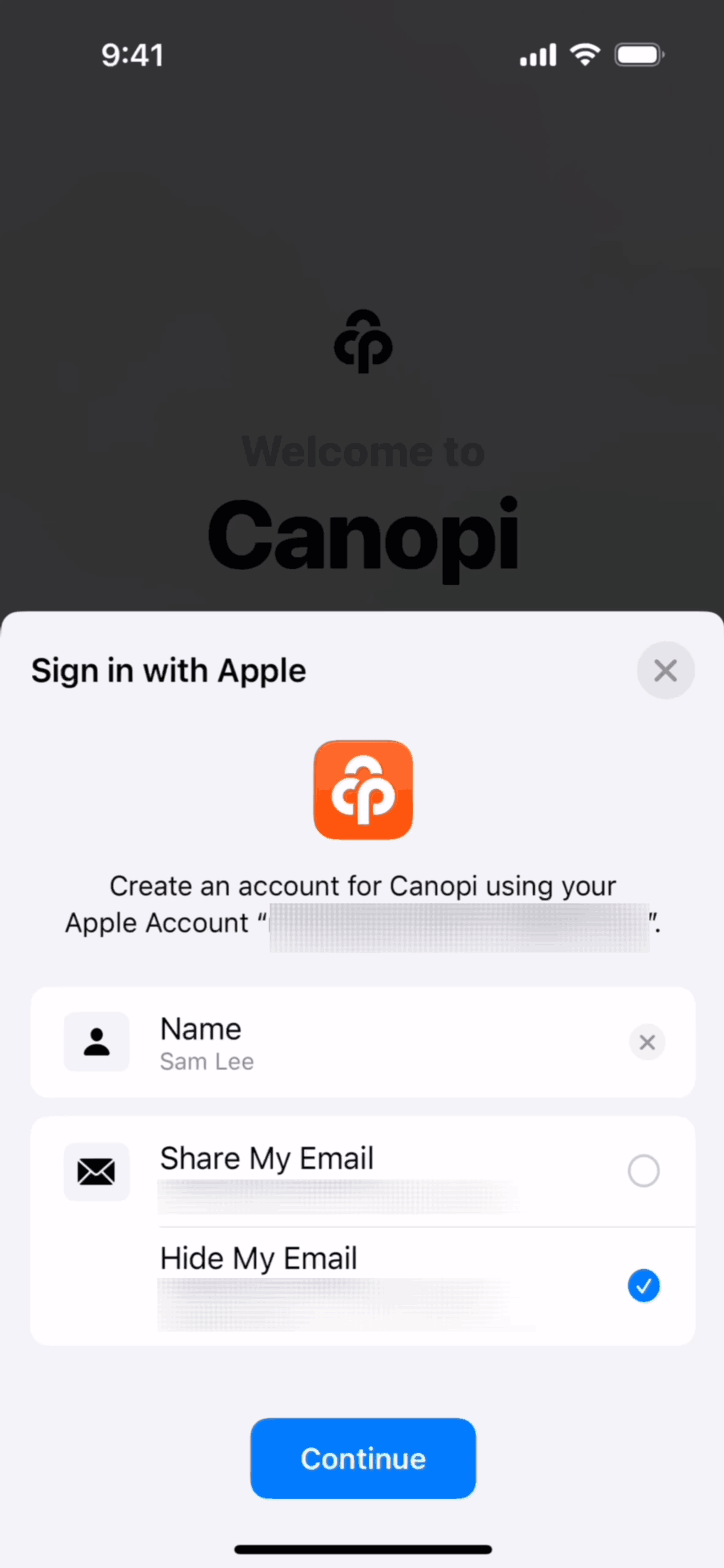 Canopi iOS Collaboration interface screenshot 4