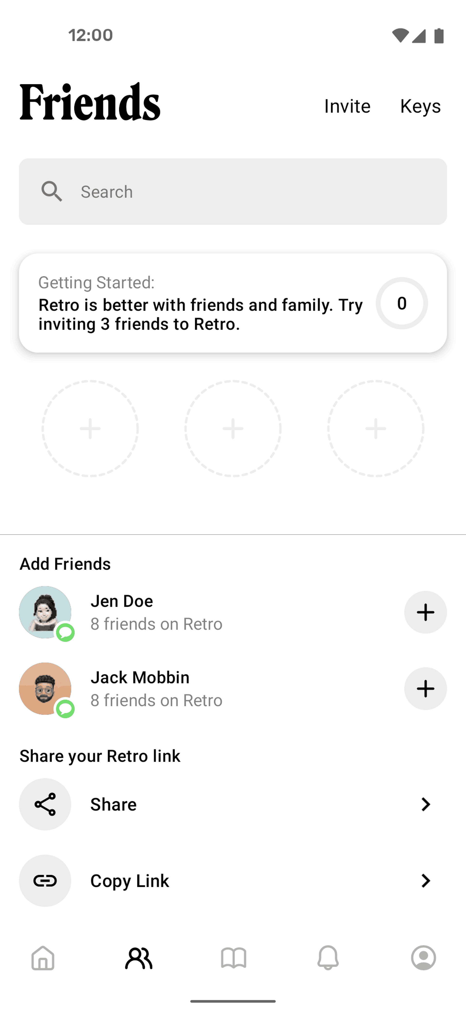 Retro Android Social Networking interface screenshot 15