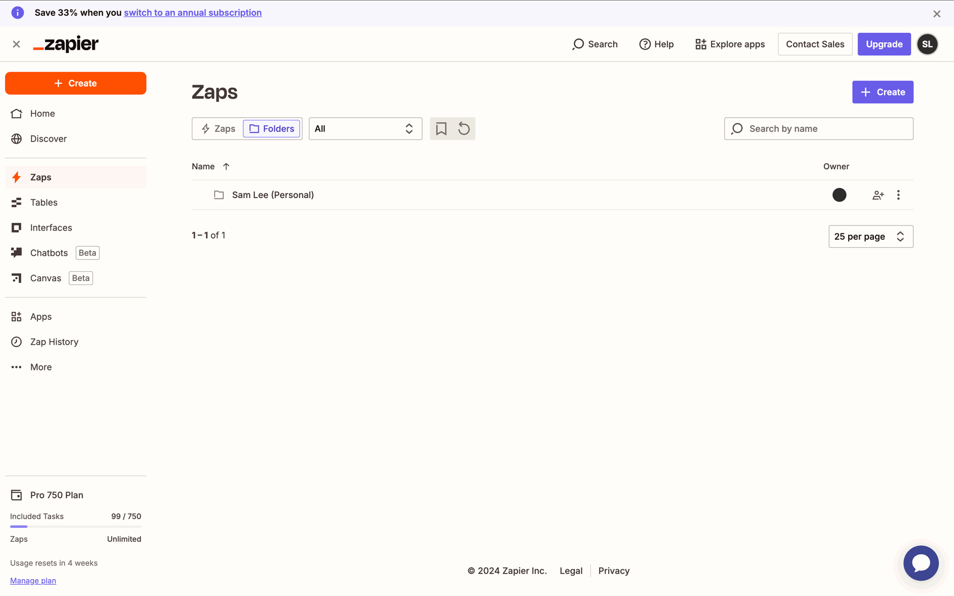 Zapier Web Productivity interface screenshot 14