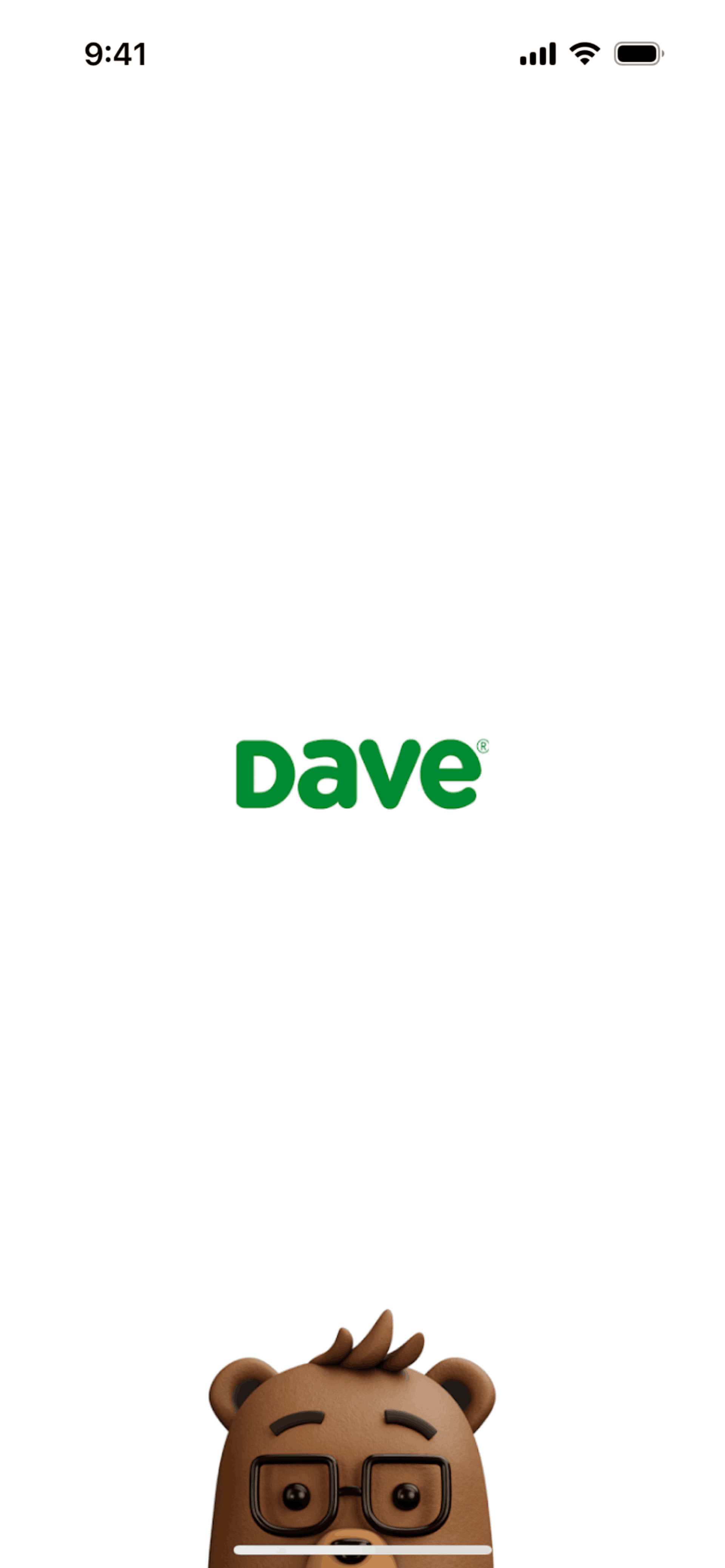 Dave iOS Finance interface screenshot 1