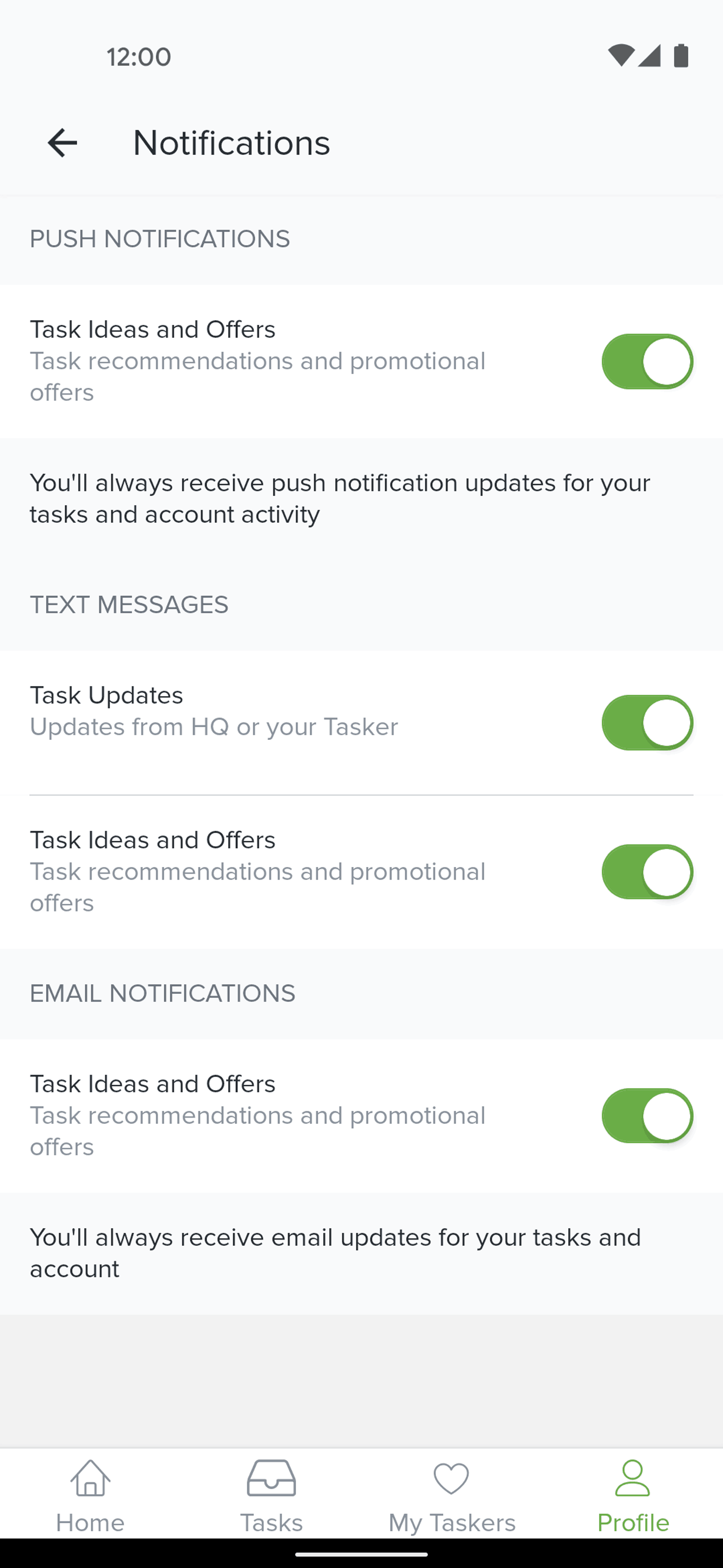 TaskRabbit Android Lifestyle interface screenshot 10