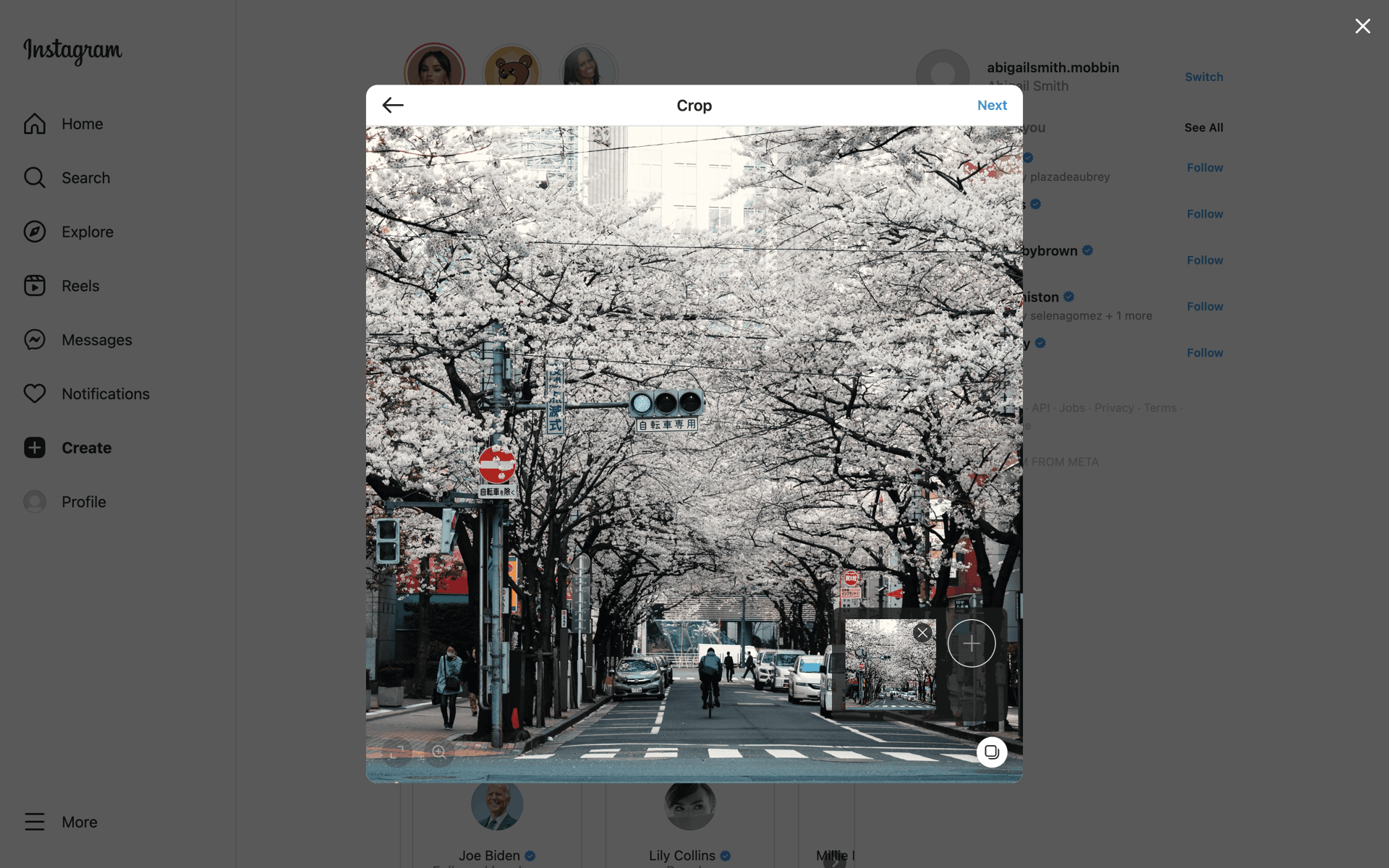 Instagram Web Photo & Video interface screenshot 23