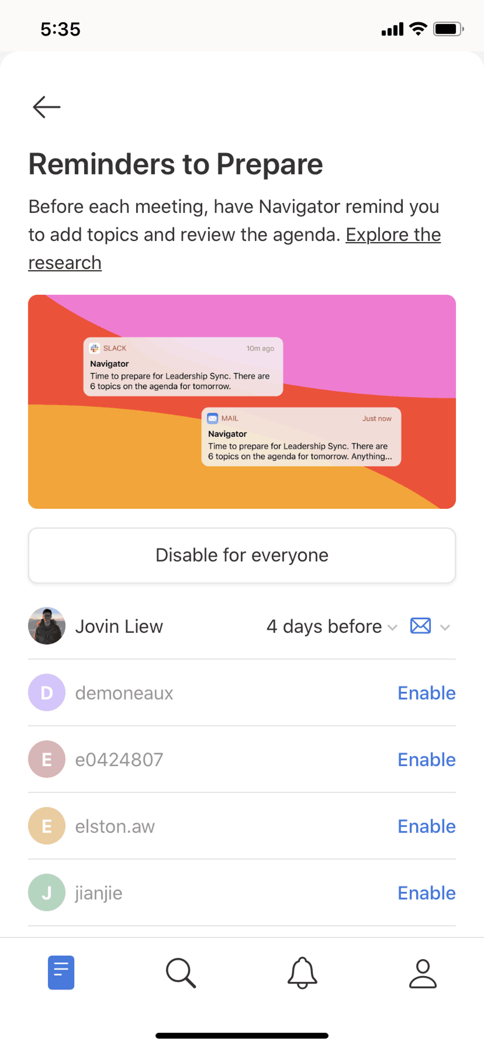 Navigator iOS Productivity interface screenshot 15
