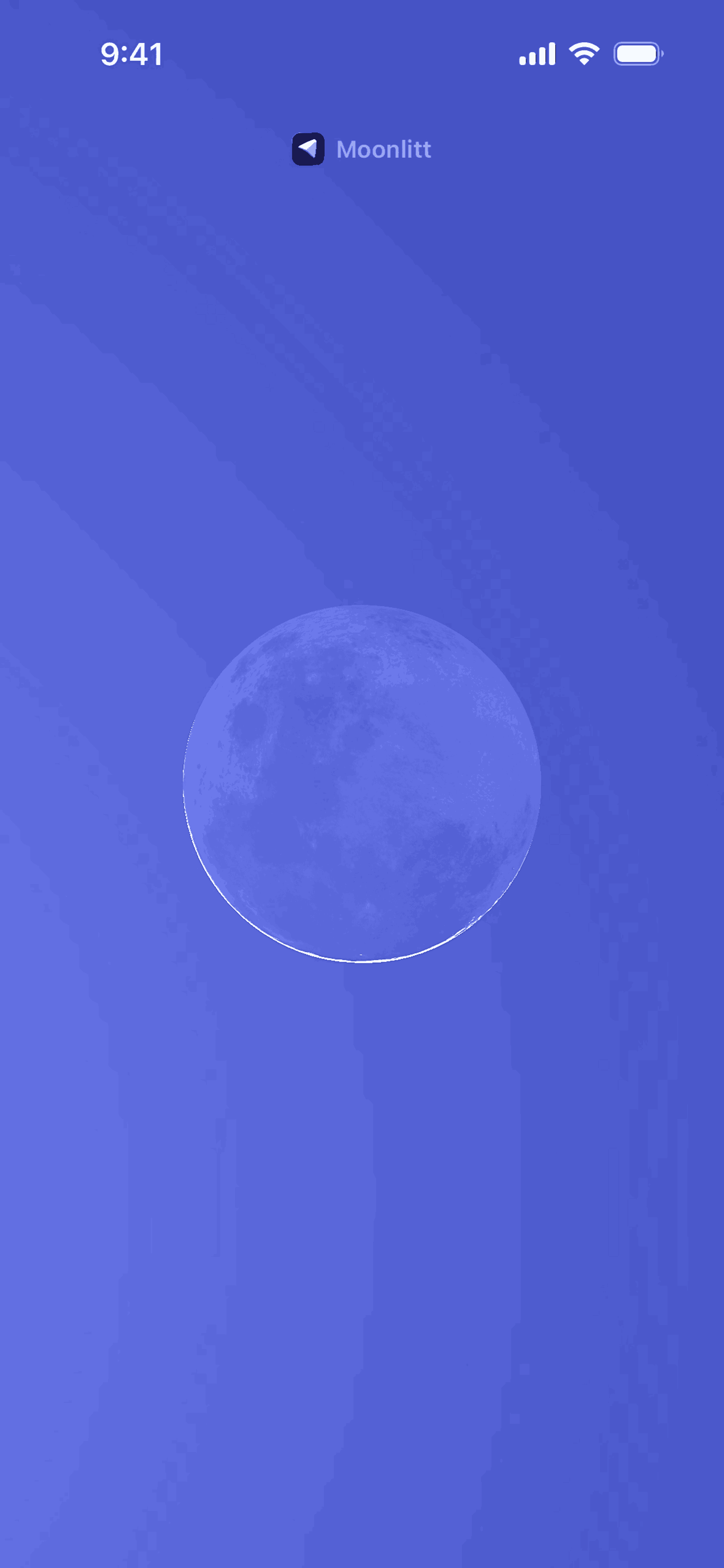 Moonlitt iOS night interface screenshot 1