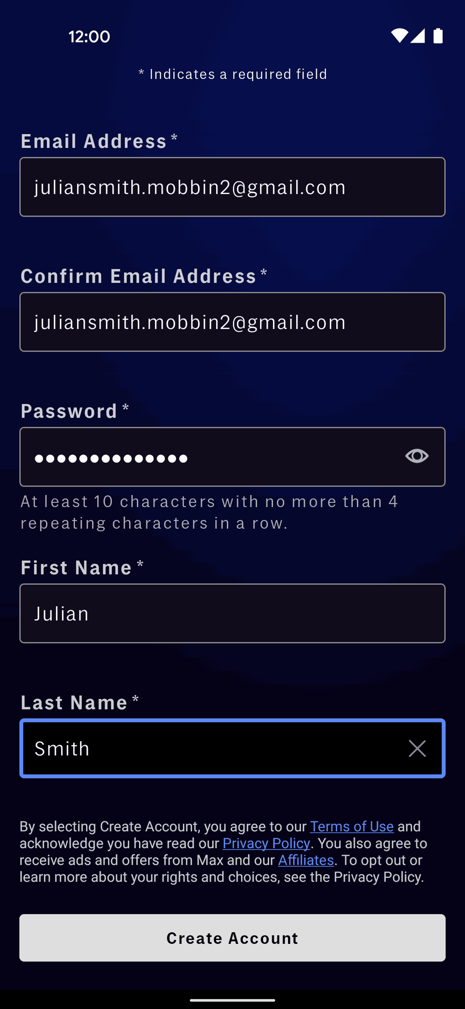 Max Android Entertainment interface screenshot 9