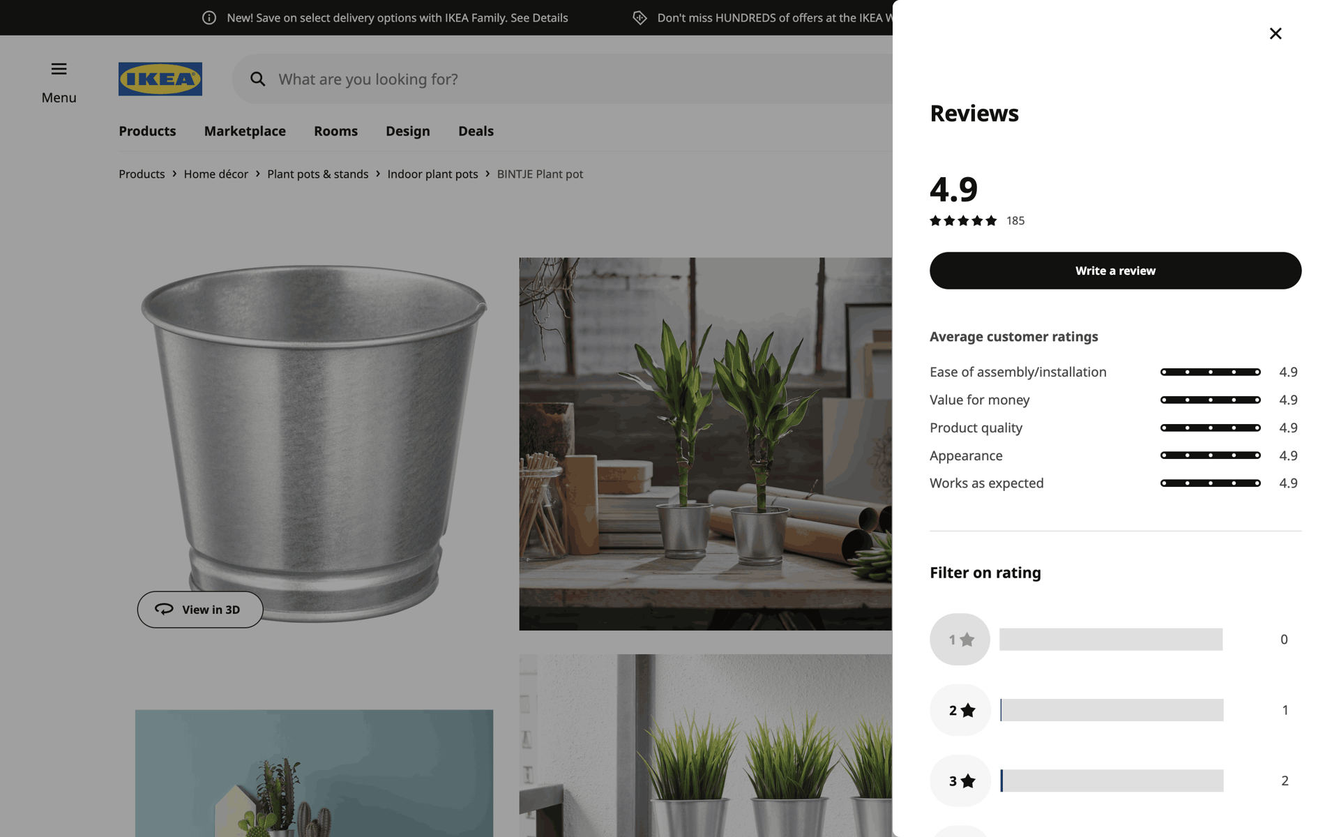IKEA Web Shopping interface screenshot 9