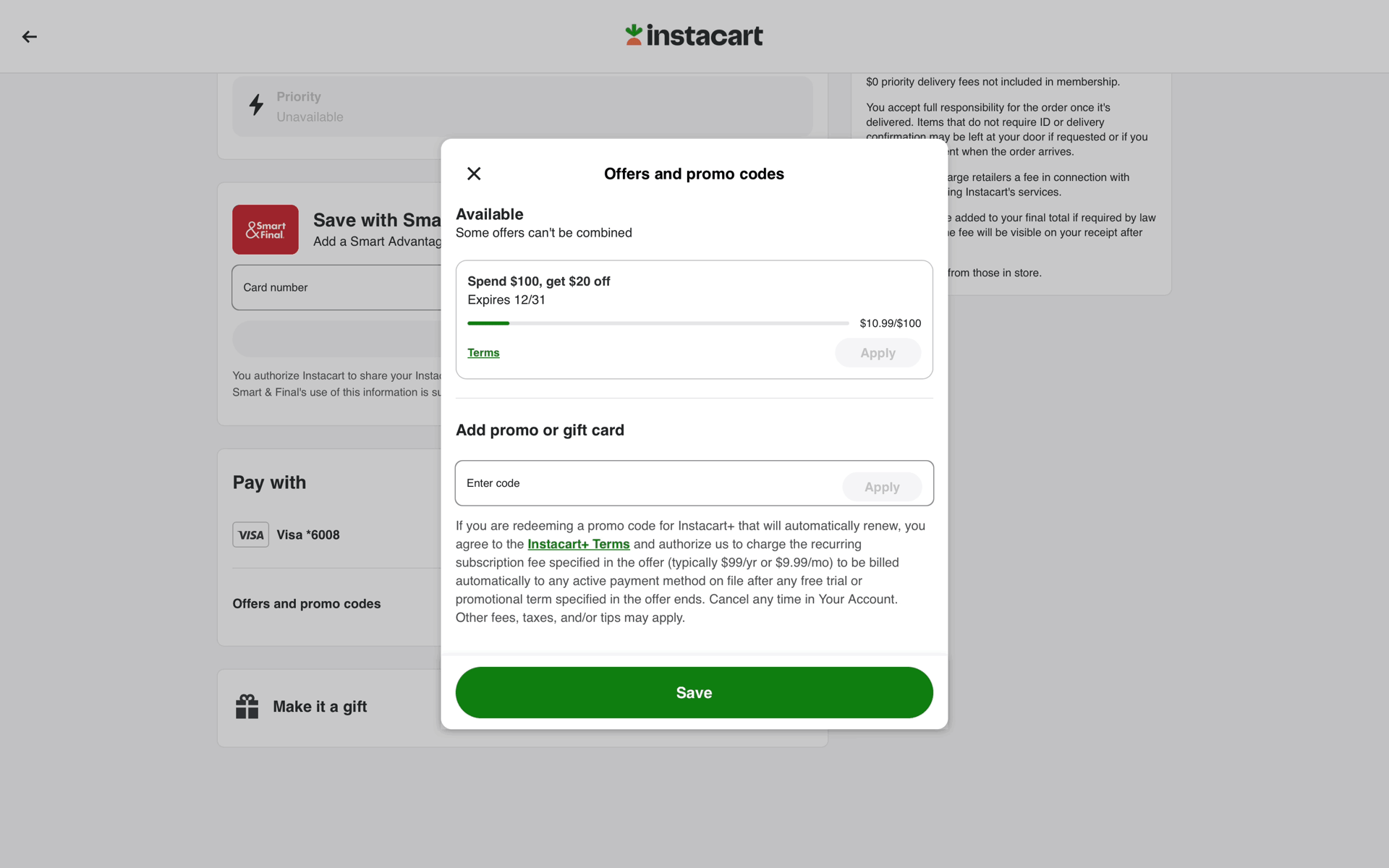 Instacart Web Shopping interface screenshot 9
