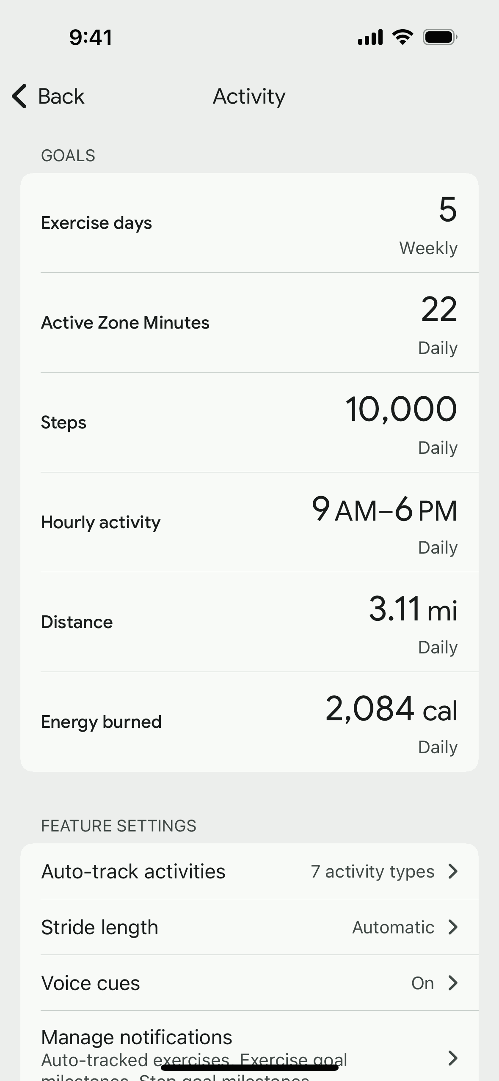 Fitbit iOS Health & Fitness interface screenshot 9