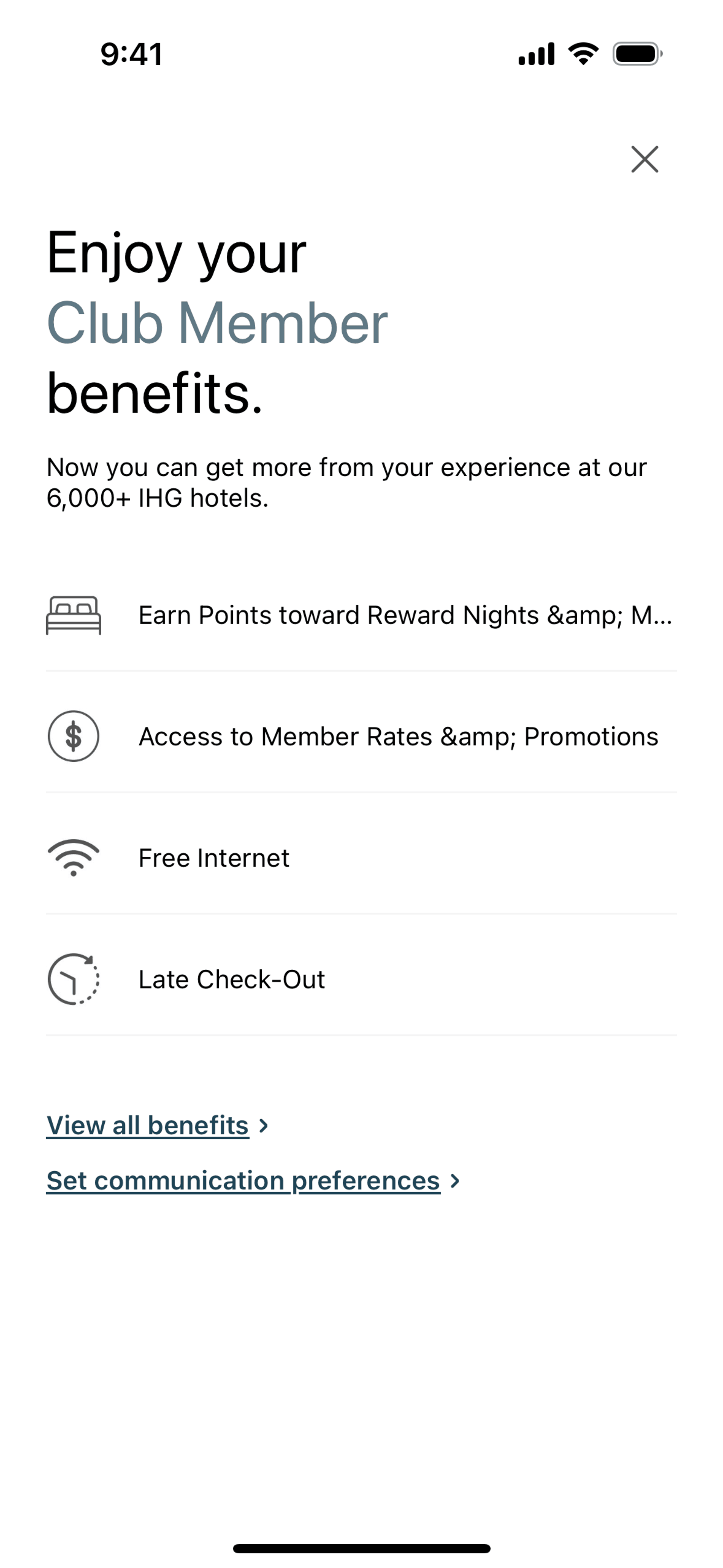 IHG Hotels & Rewards iOS Travel & Transportation interface screenshot 21