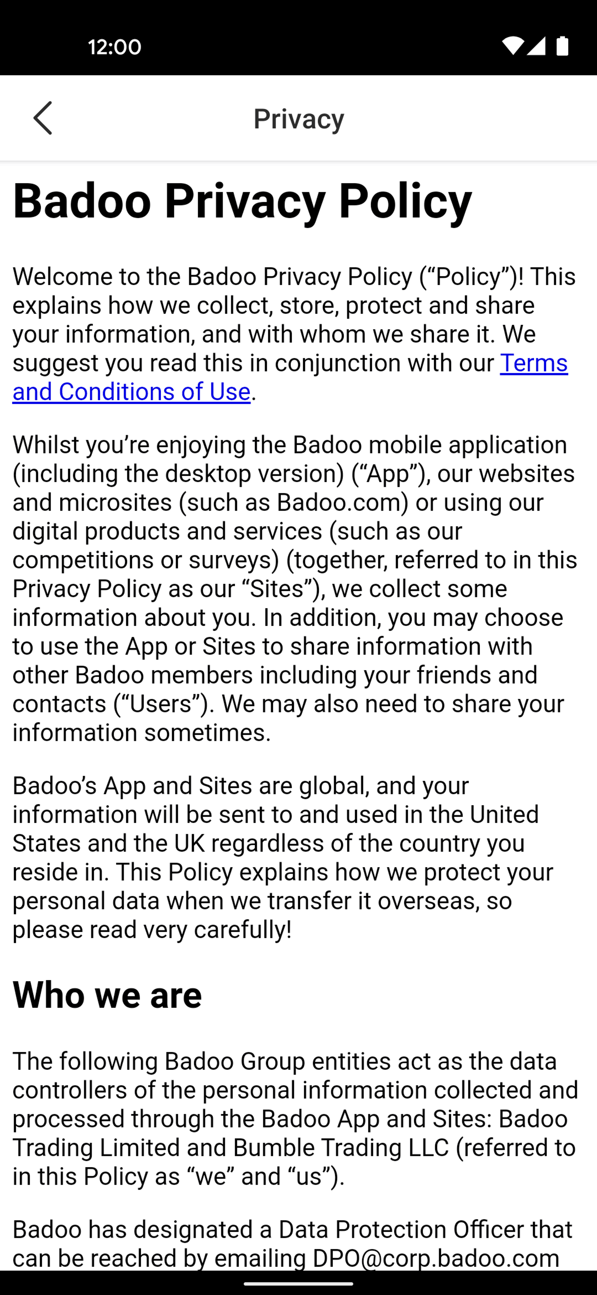 Badoo Android Lifestyle interface screenshot 15