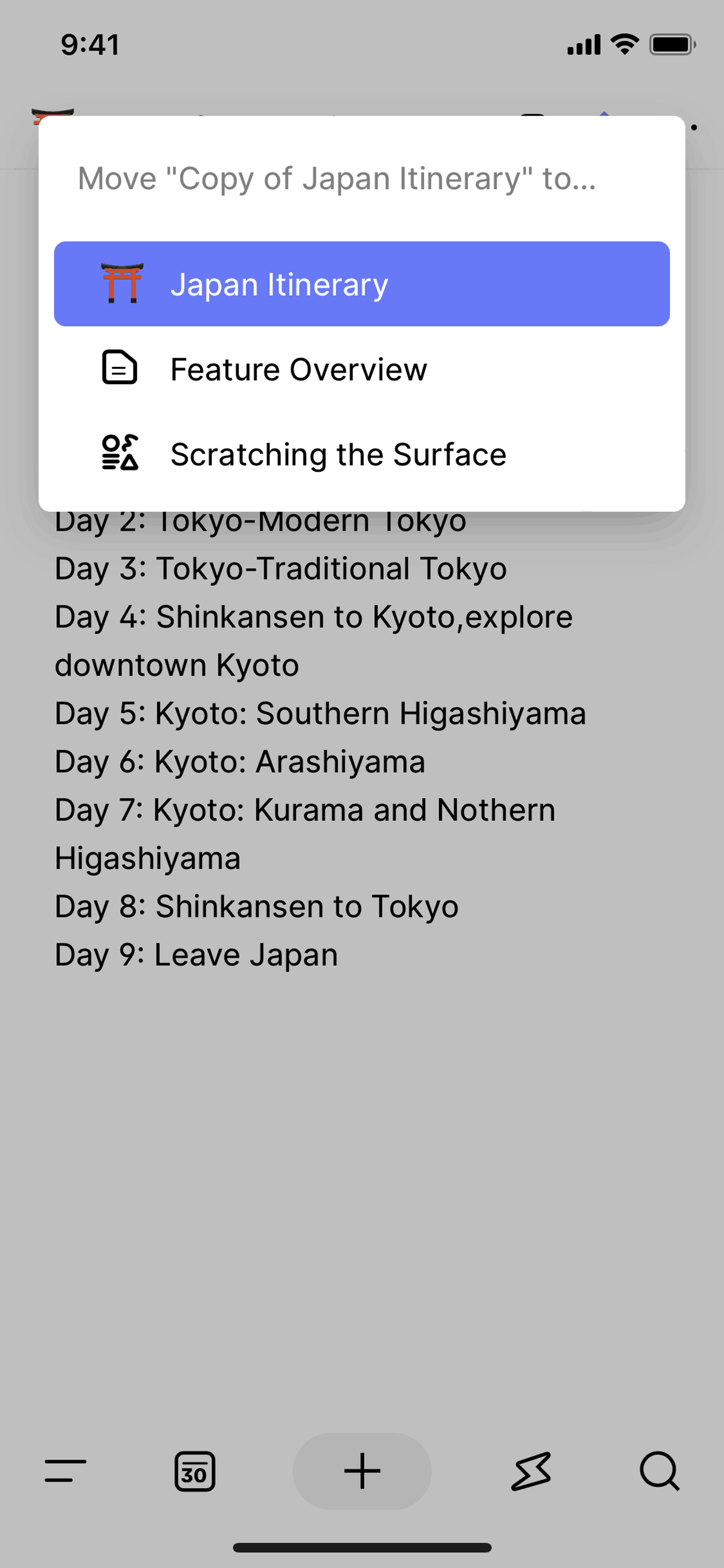 Clover iOS Productivity interface screenshot 24