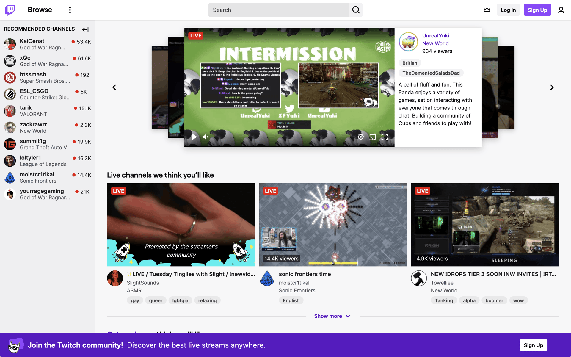 Twitch Web Photo & Video interface screenshot 1
