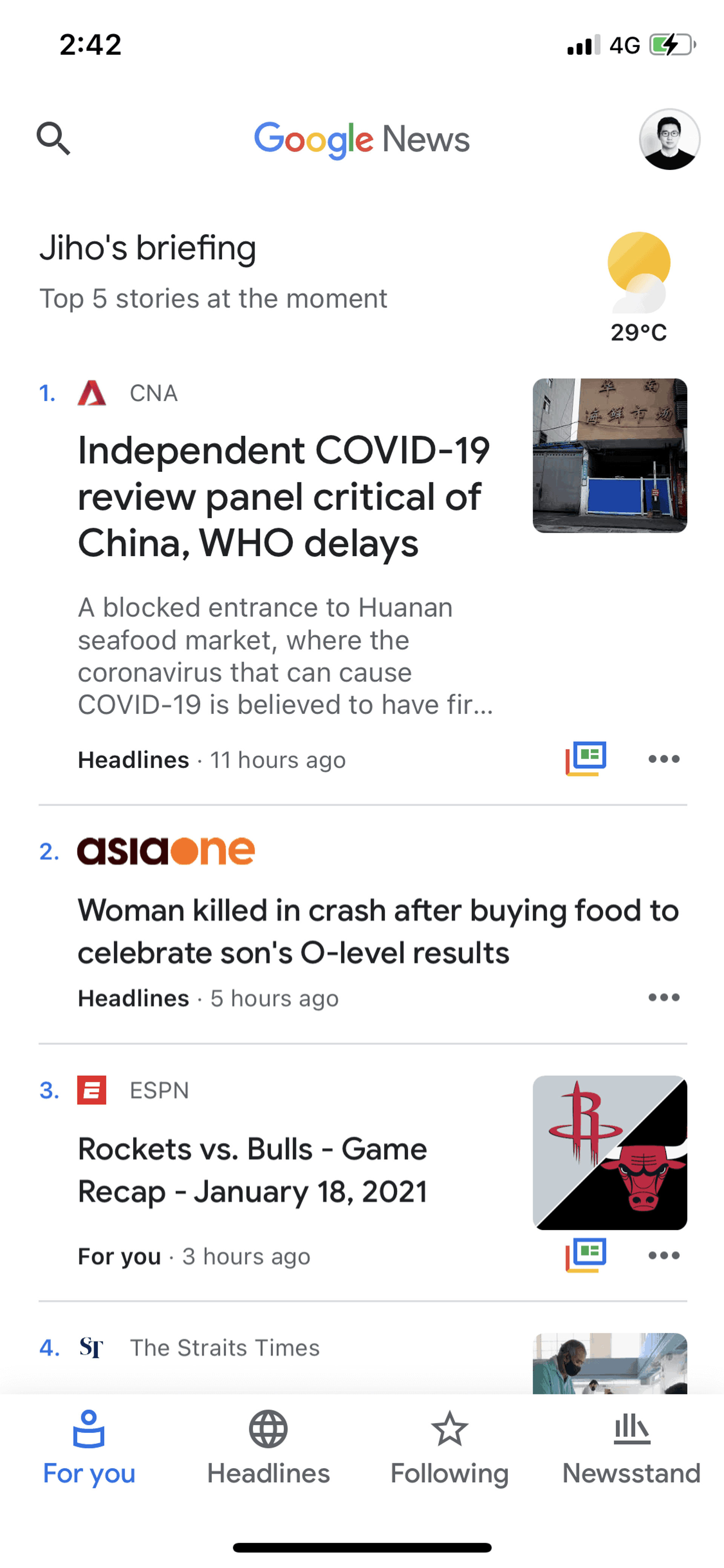 Google News iOS News interface screenshot 5