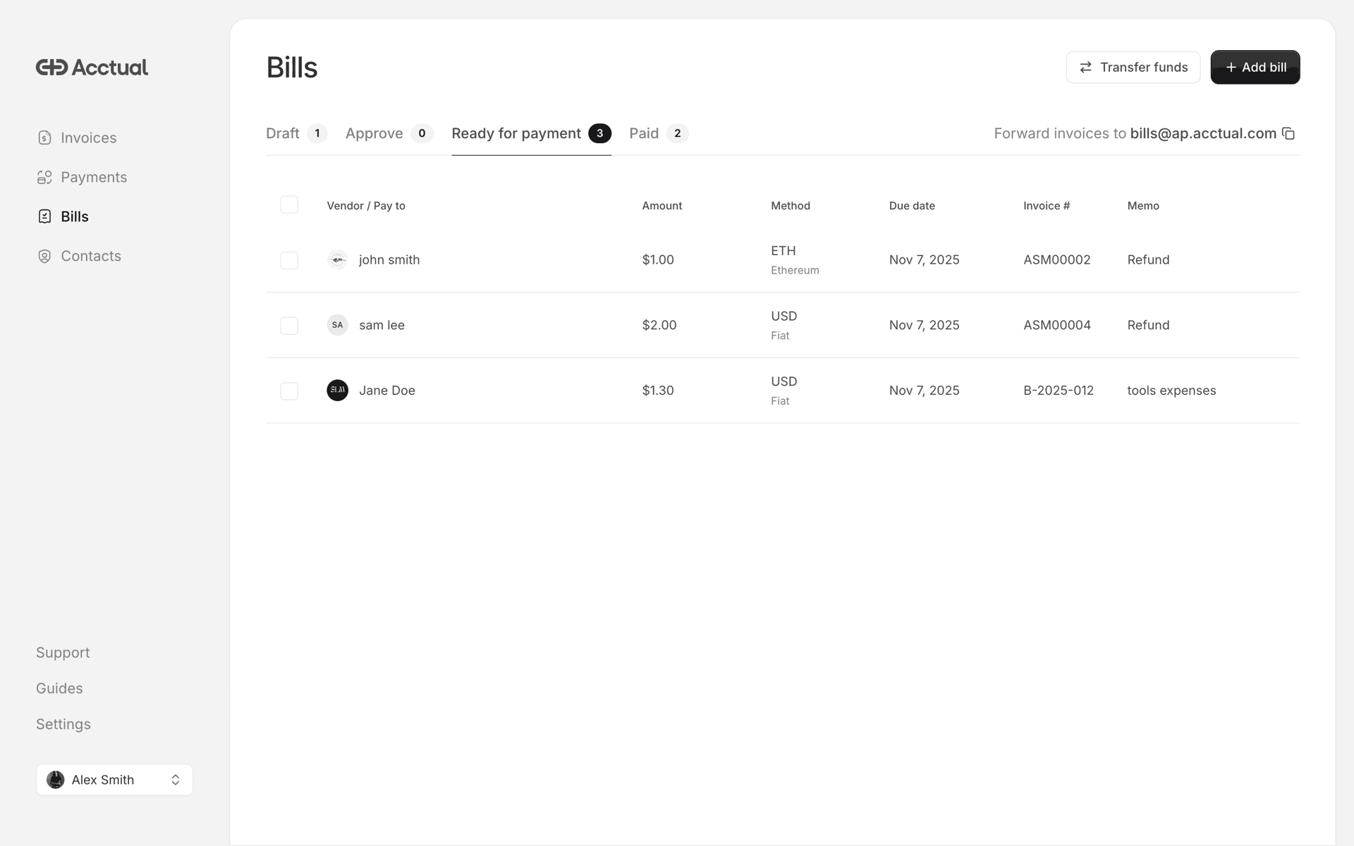 Acctual Web Finance interface screenshot 9