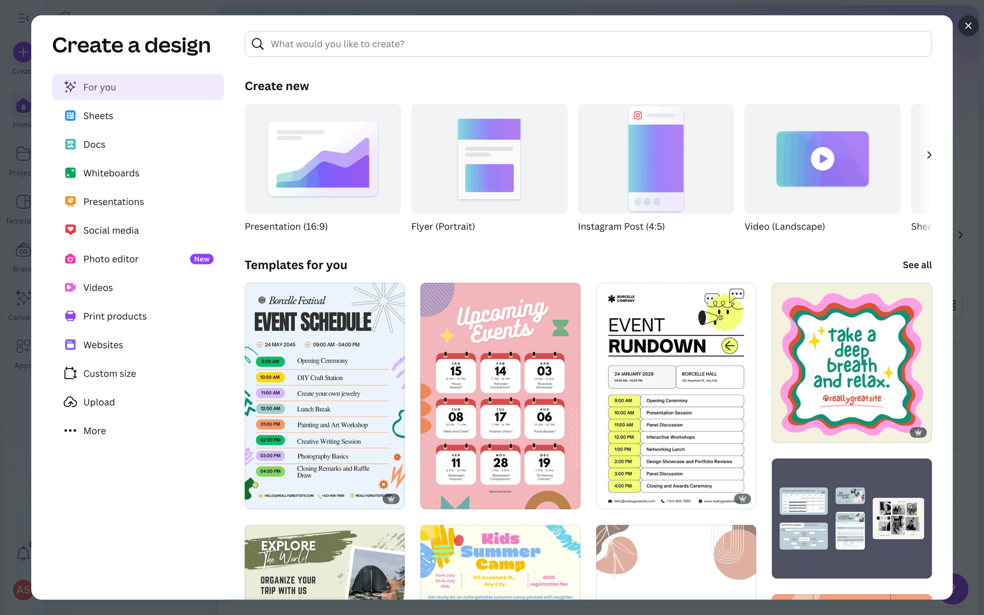 Canva Web Photo & Video interface screenshot 6