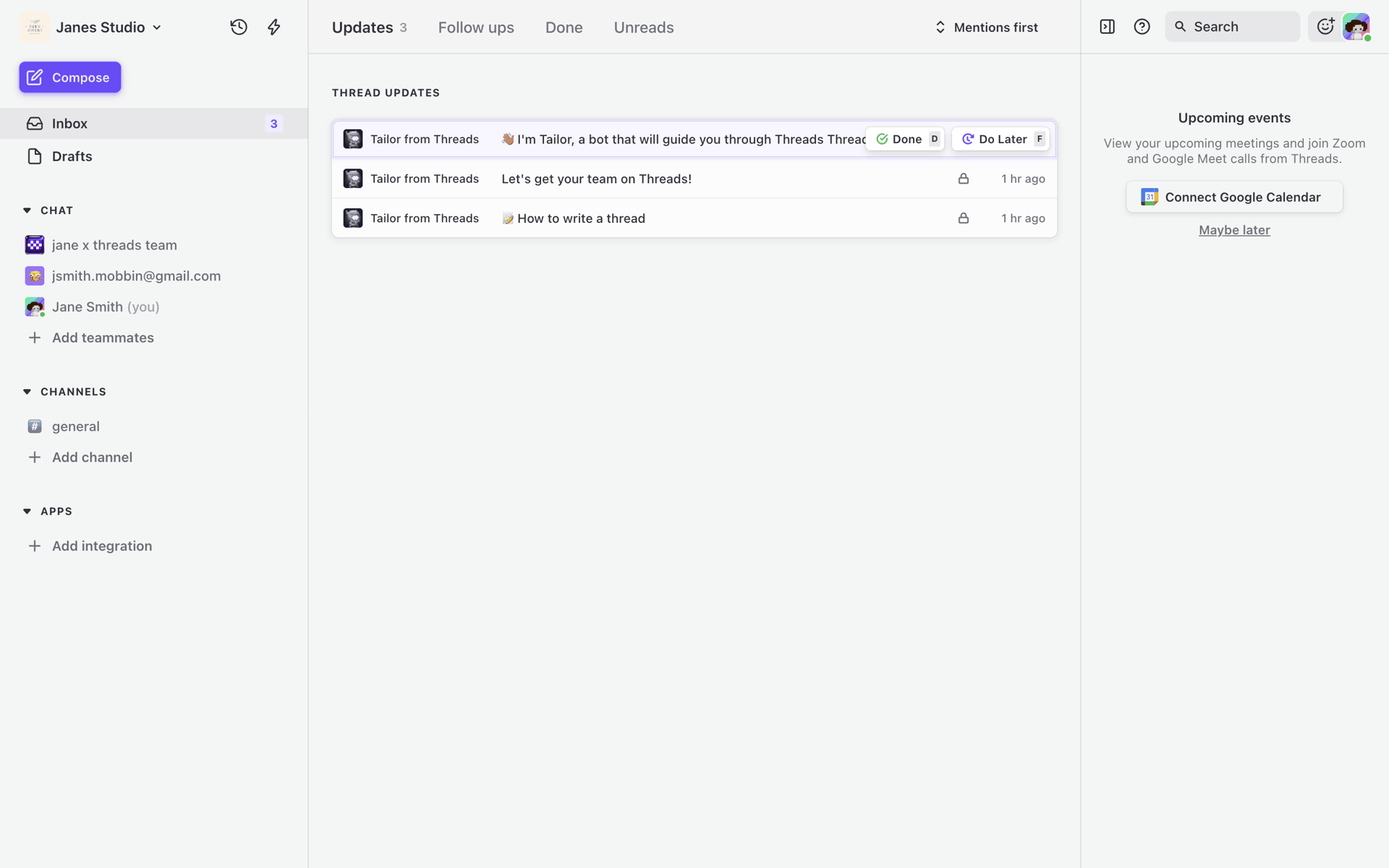 Threads Web Business interface screenshot 20