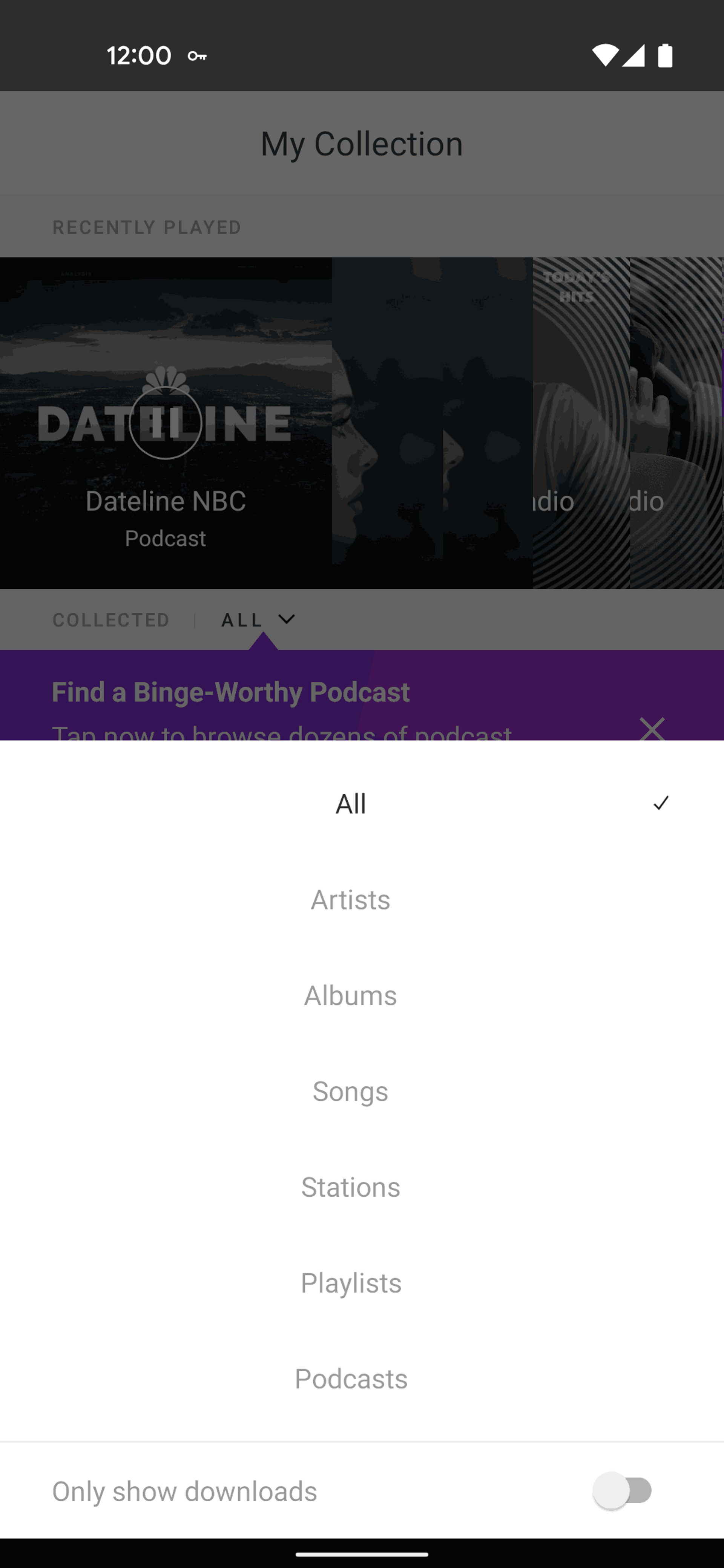 Pandora Android Music & Audio interface screenshot 23