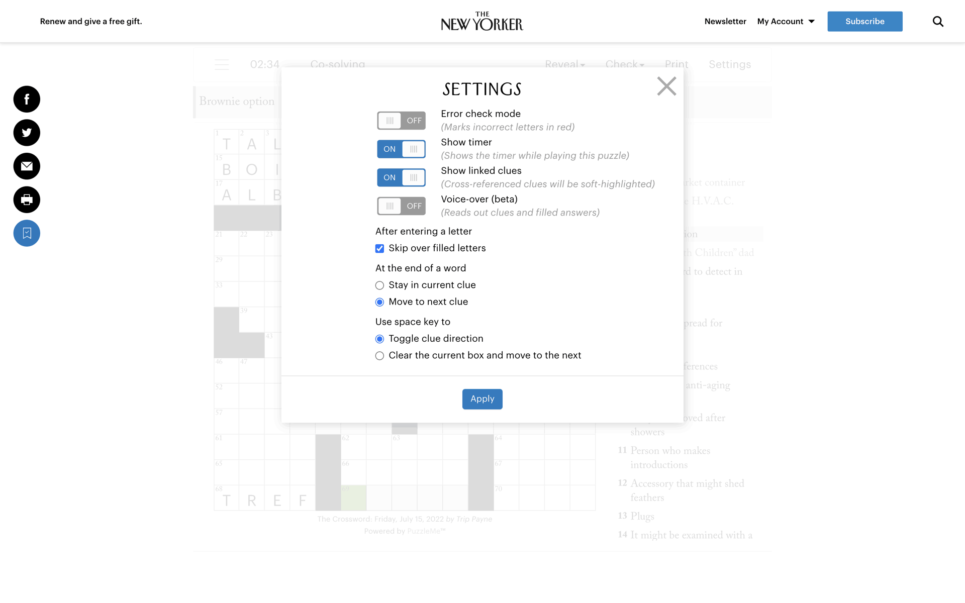 The New Yorker Web News interface screenshot 15