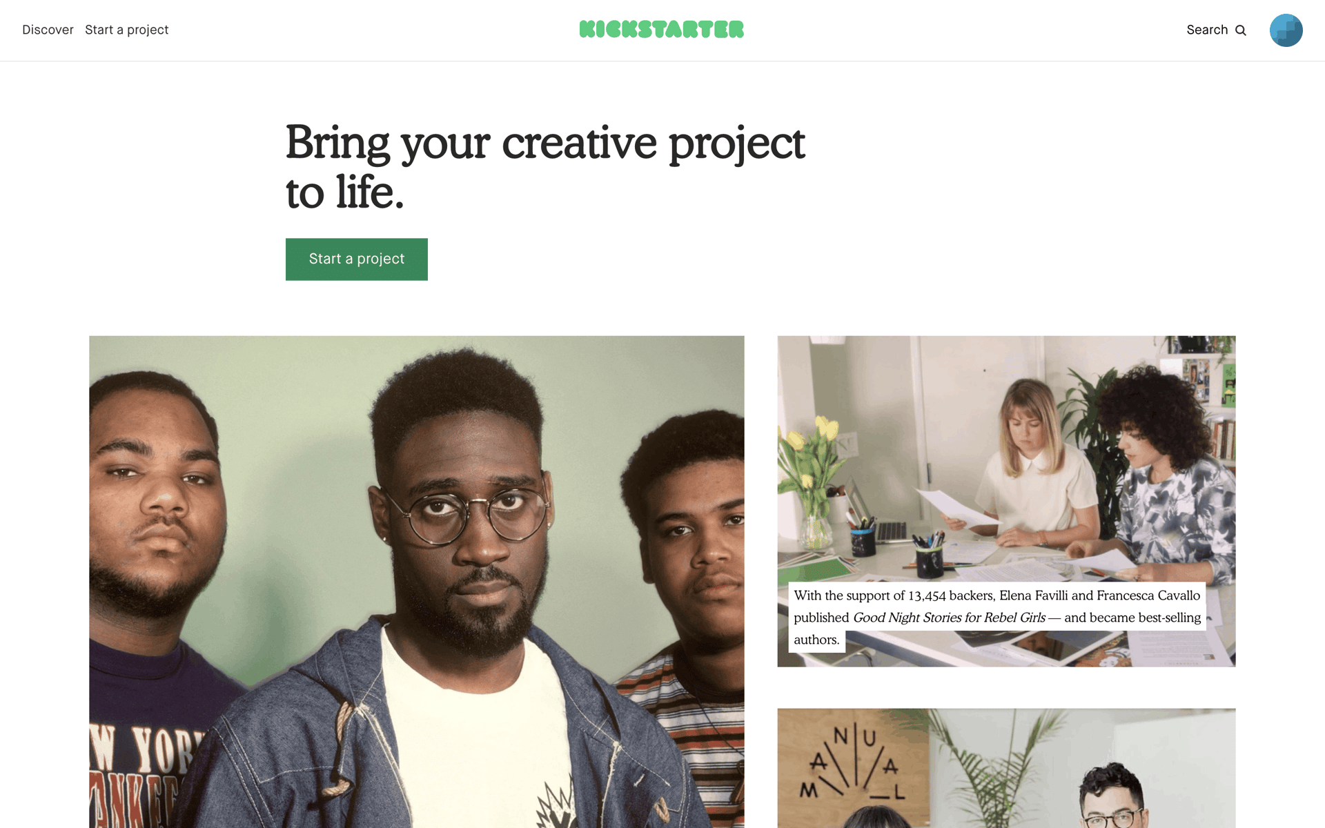 Kickstarter Web Social Networking interface screenshot 8