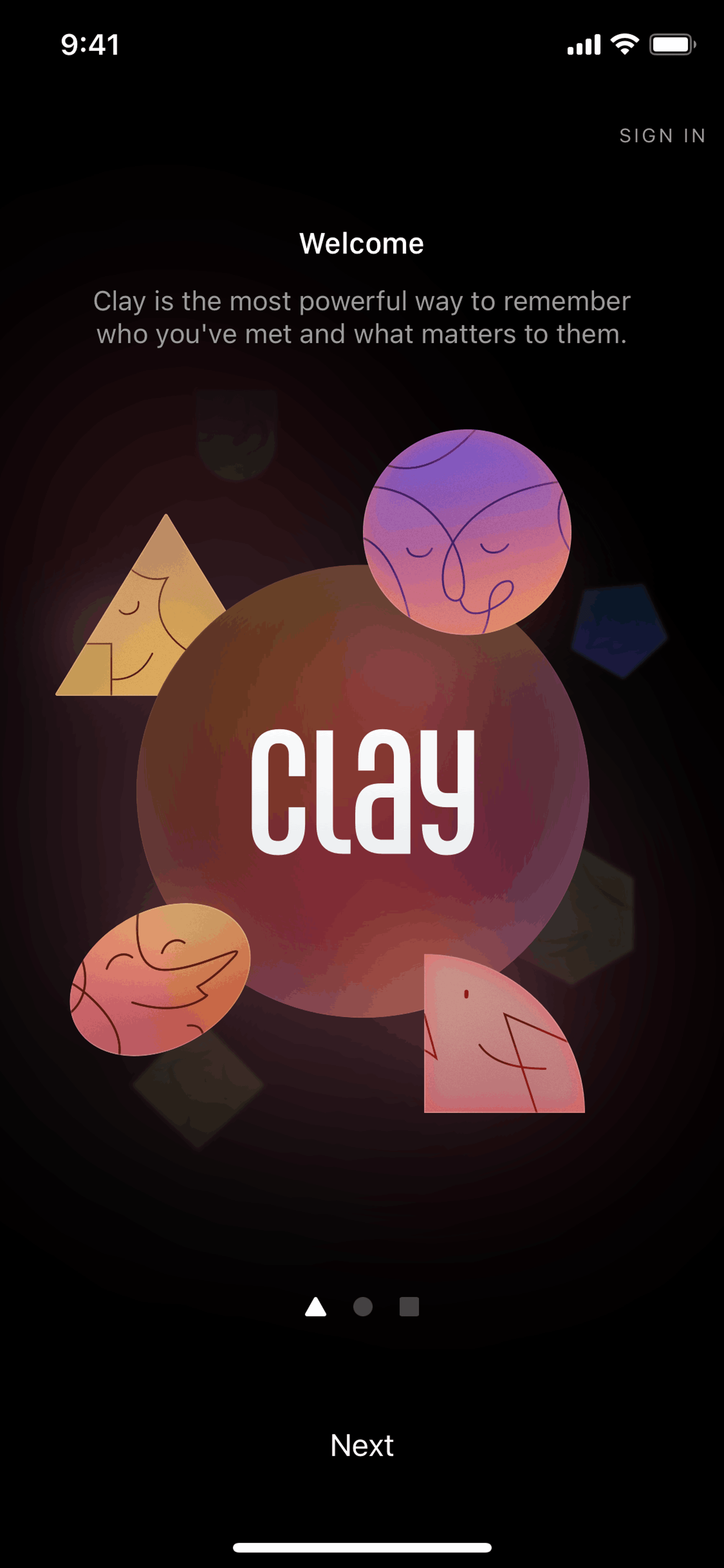 Clay iOS Productivity interface screenshot 5