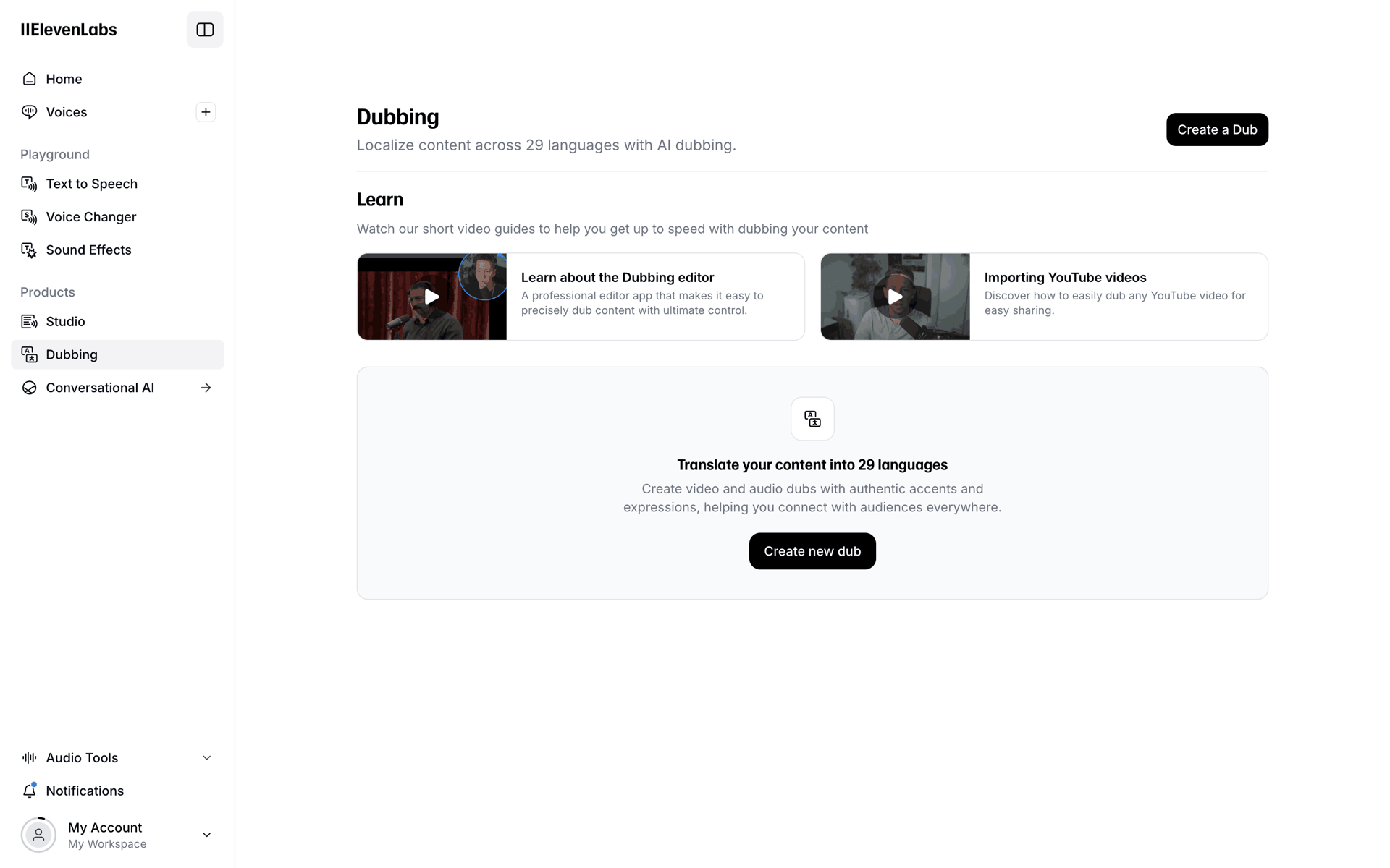 ElevenLabs Web AI interface screenshot 18