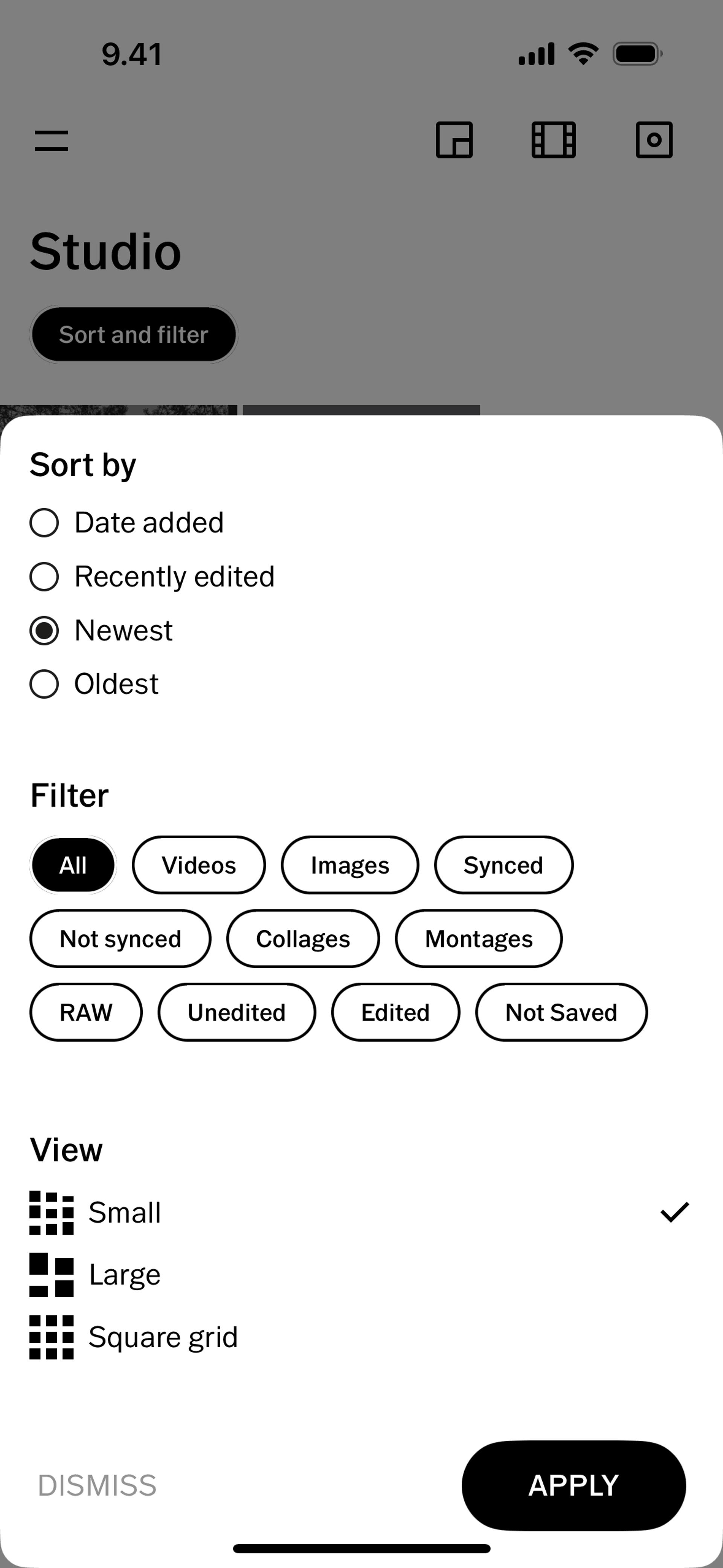 VSCO iOS Photo & Video interface screenshot 17