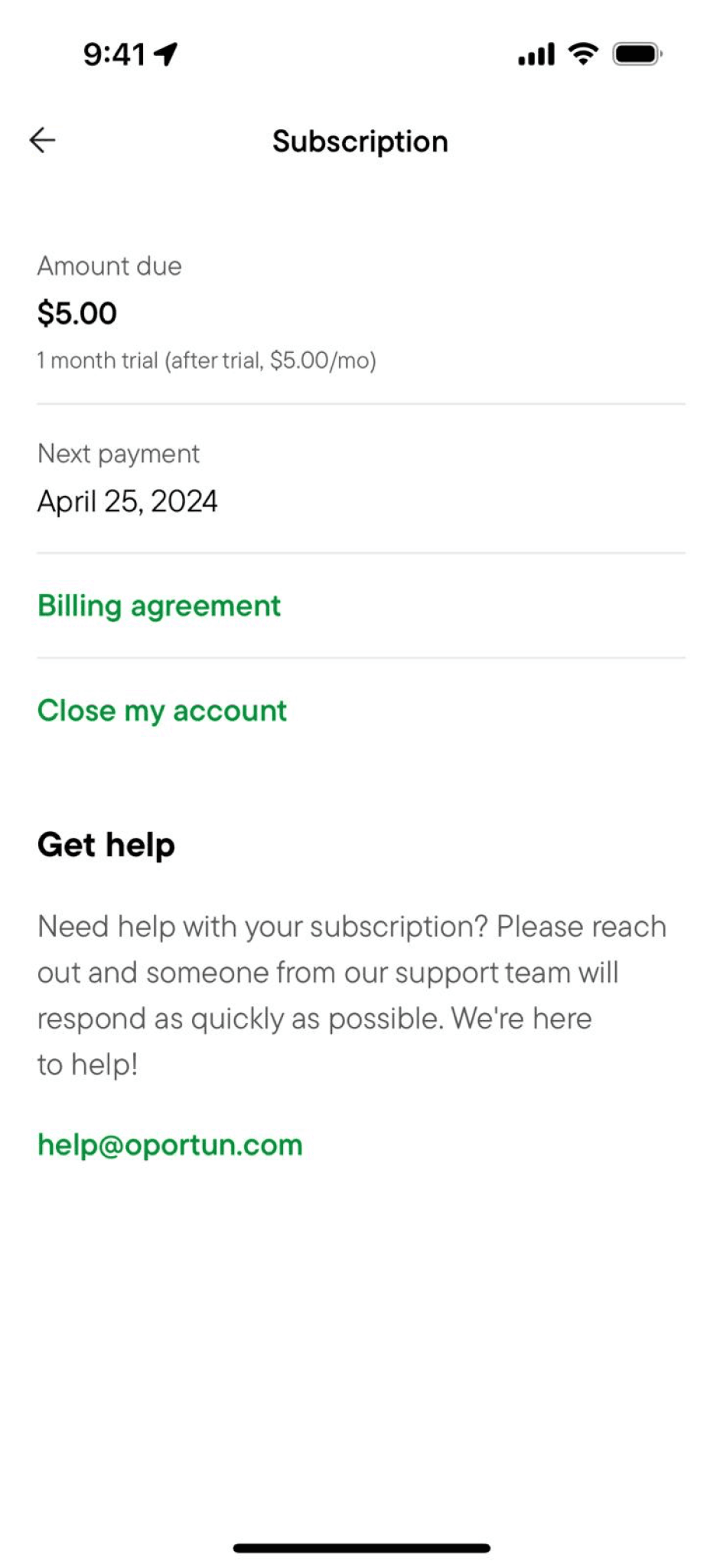 Oportun iOS Finance interface screenshot 17