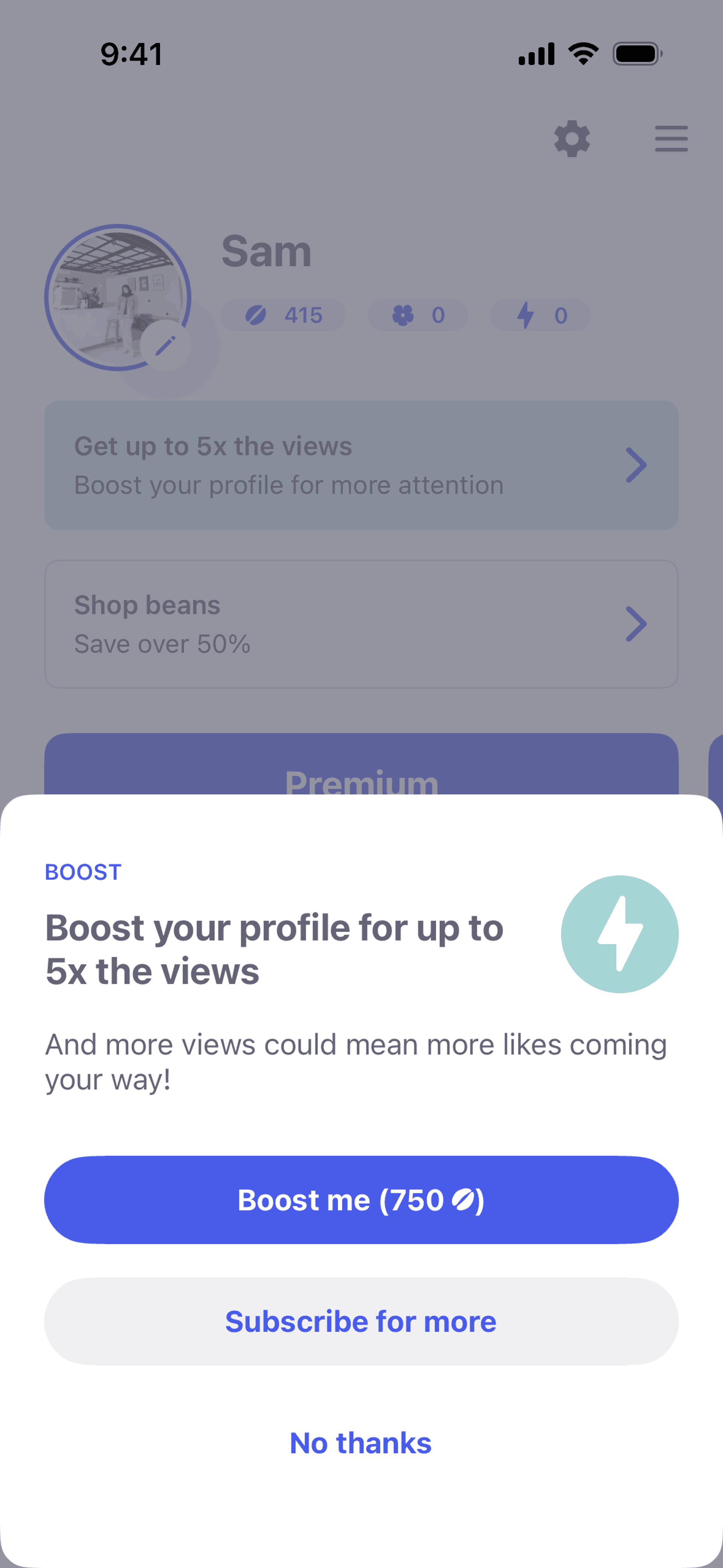 Coffee Meets Bagel iOS dating interface screenshot 12