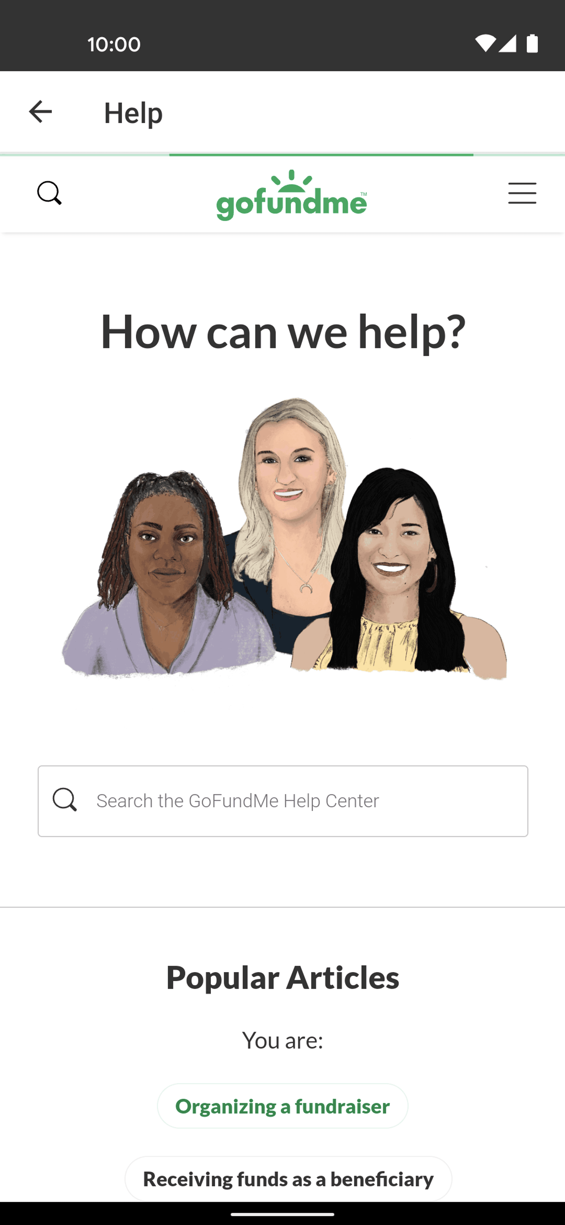 GoFundMe Android Social Networking interface screenshot 8