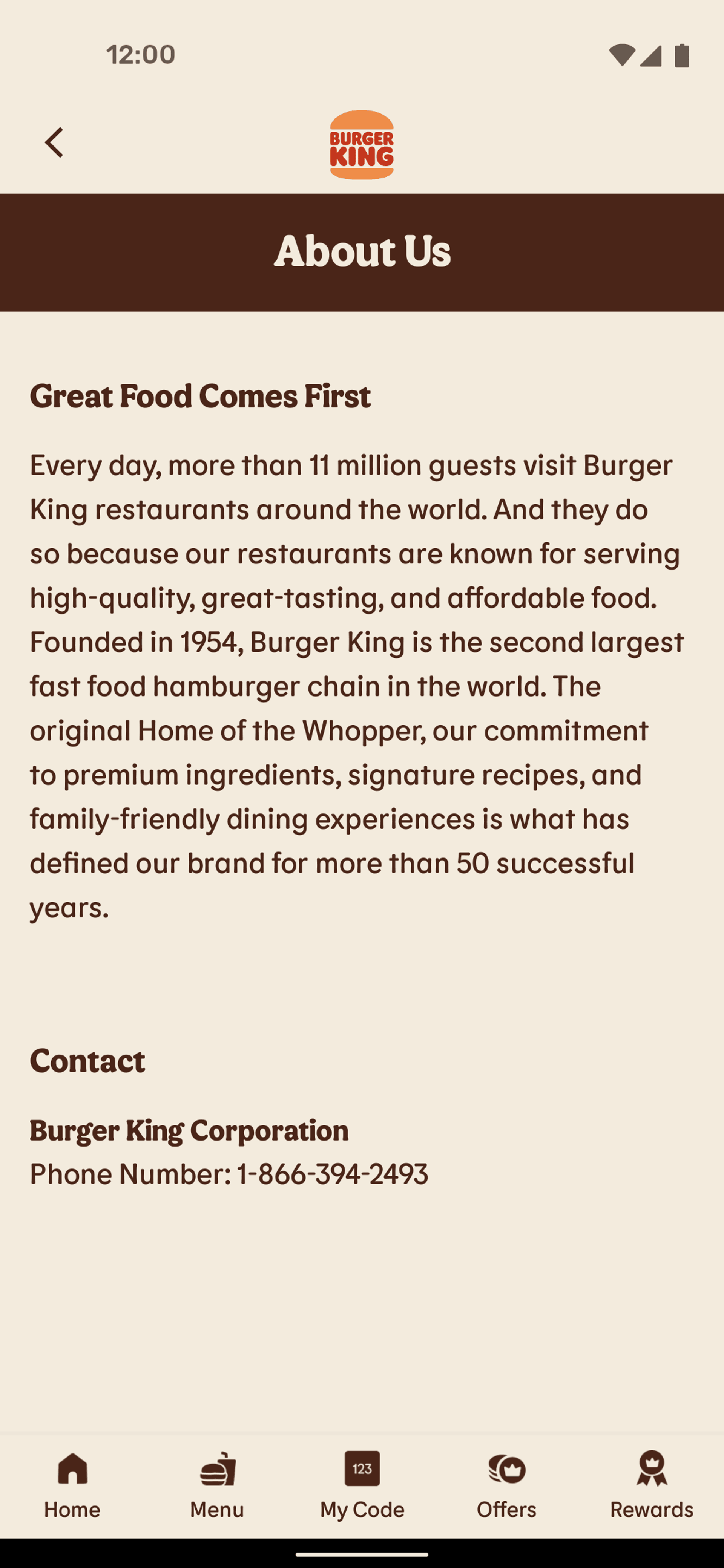 Burger King Android Food & Drink interface screenshot 22