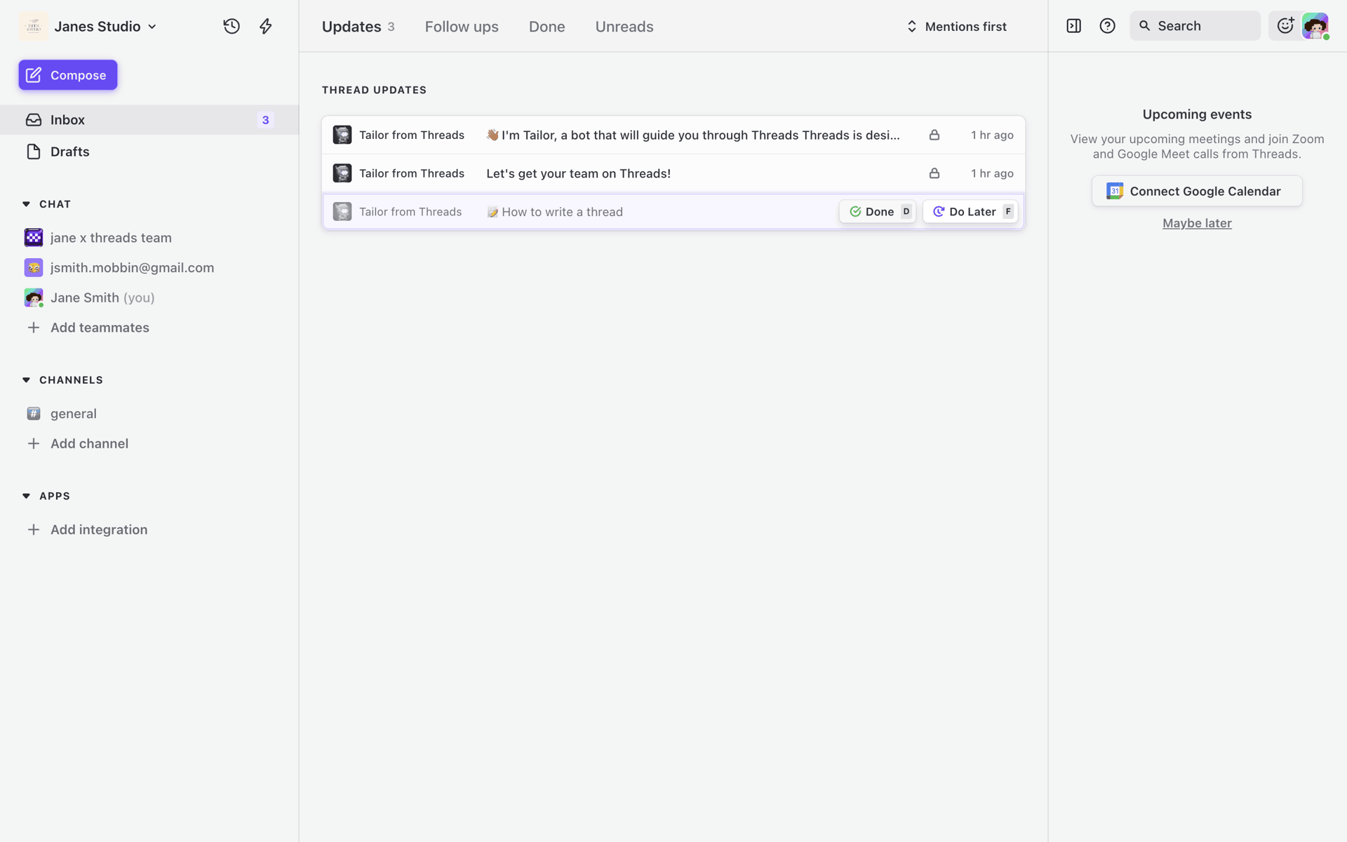 Threads Web Business interface screenshot 21