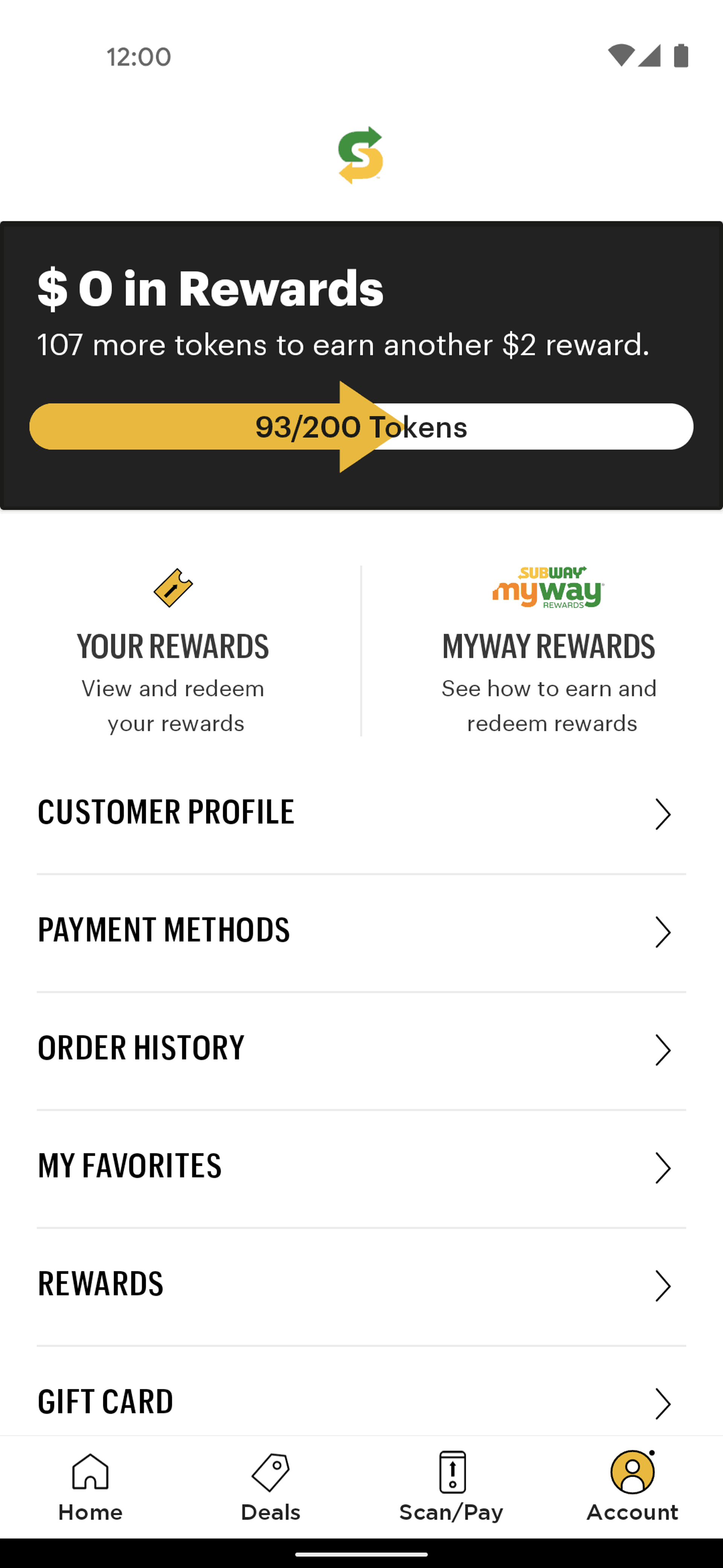 Subway Android Food & Drink interface screenshot 4