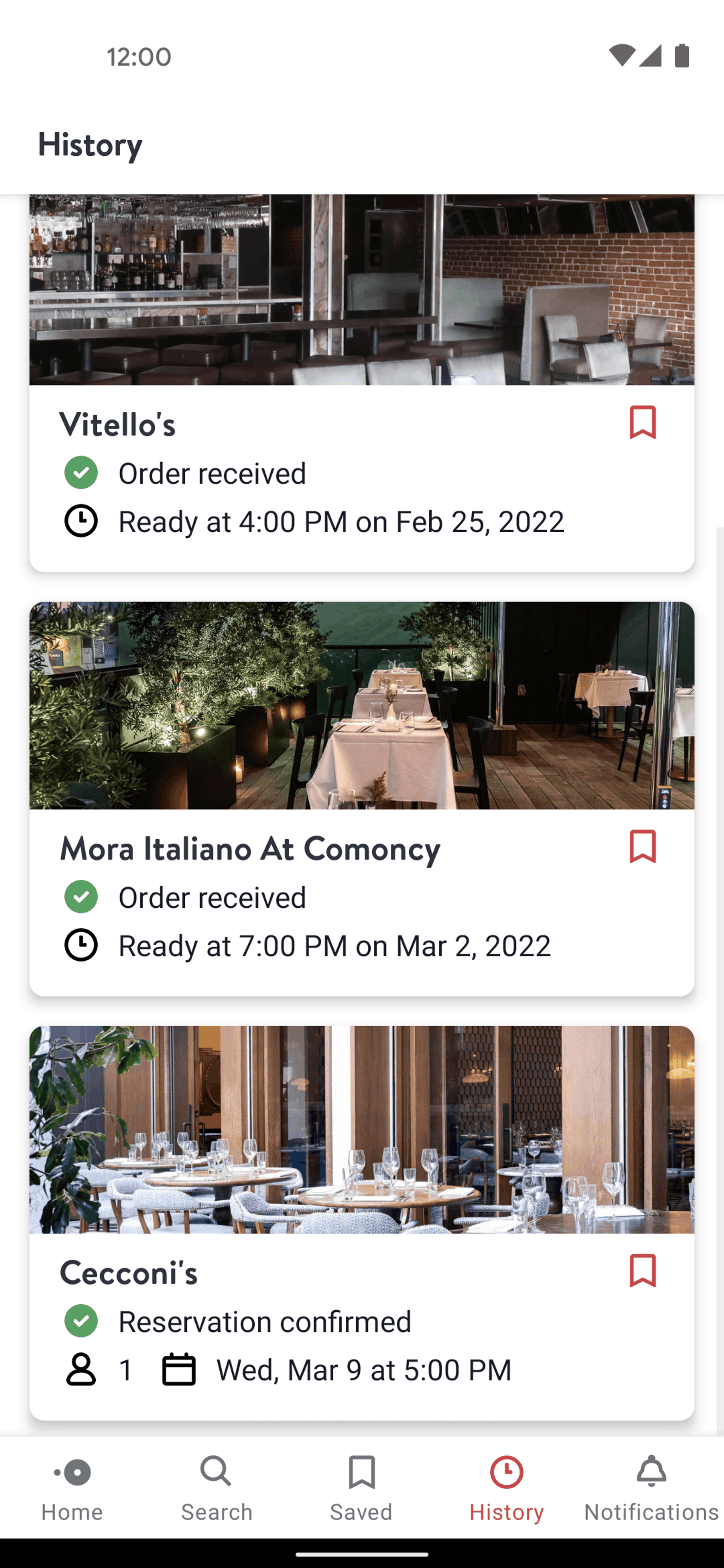 OpenTable Android Food & Drink interface screenshot 13