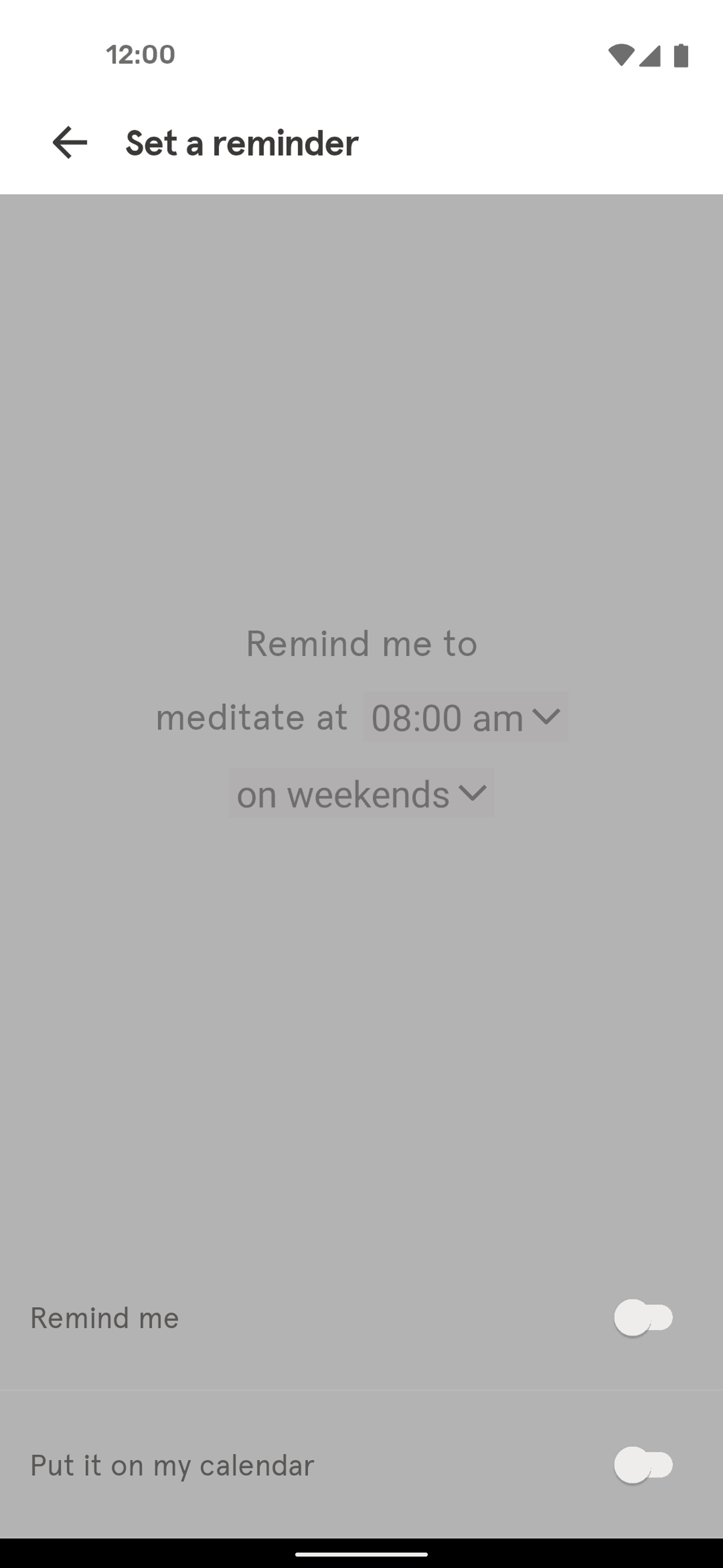 Headspace Android Health & Fitness interface screenshot 21