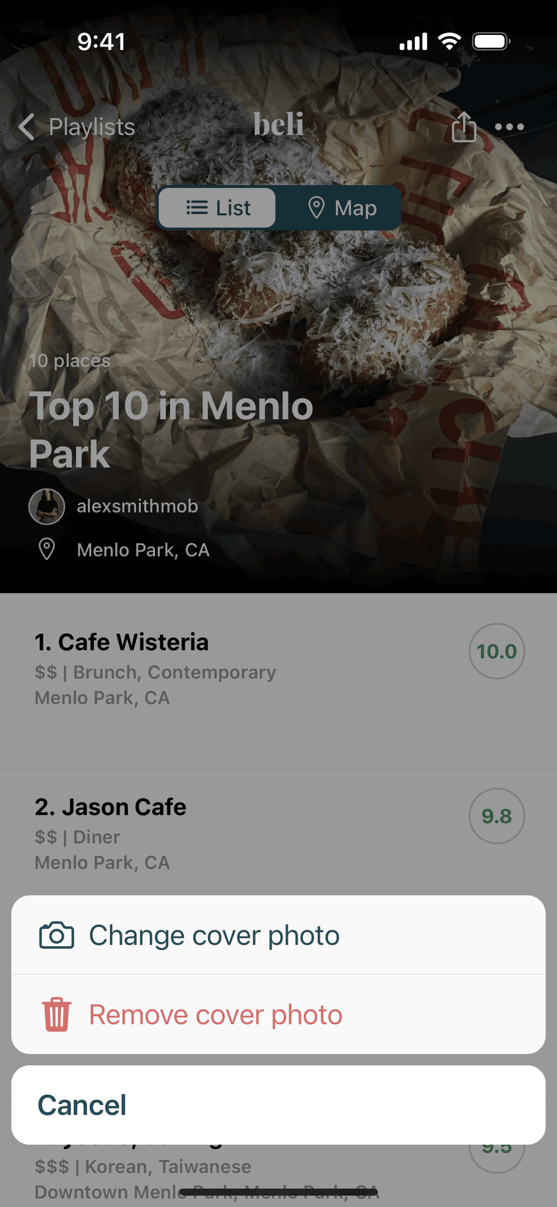 Beli iOS Food & Drink interface screenshot 16