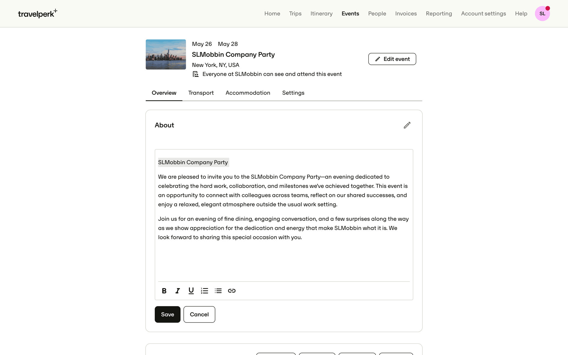 TravelPerk Web Travel & Transportation interface screenshot 19