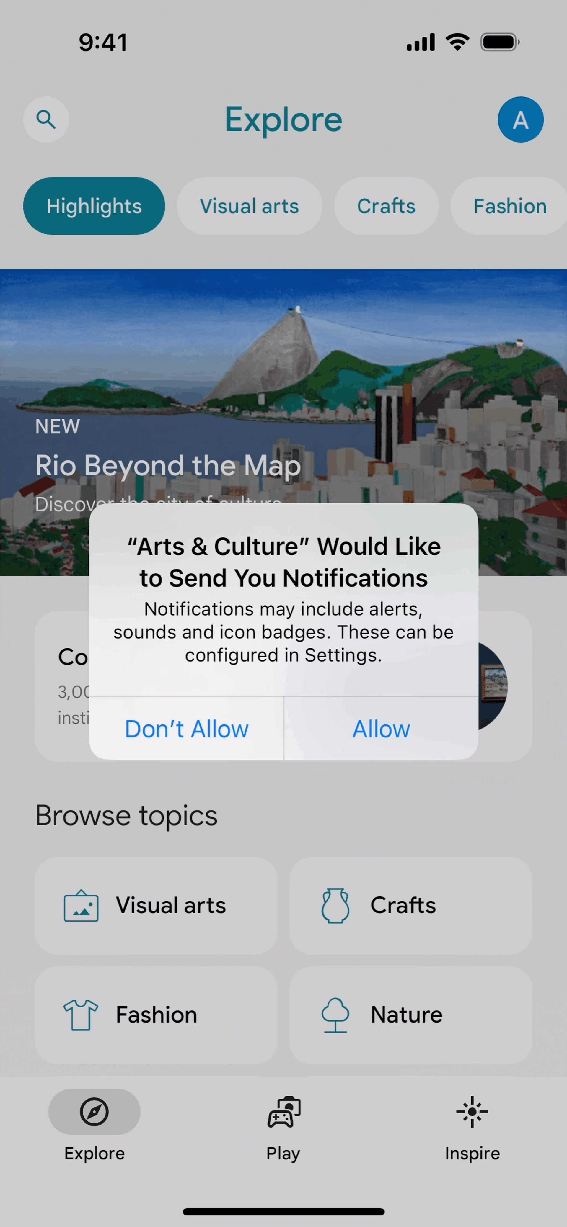 Google Arts & Culture iOS Education interface screenshot 9