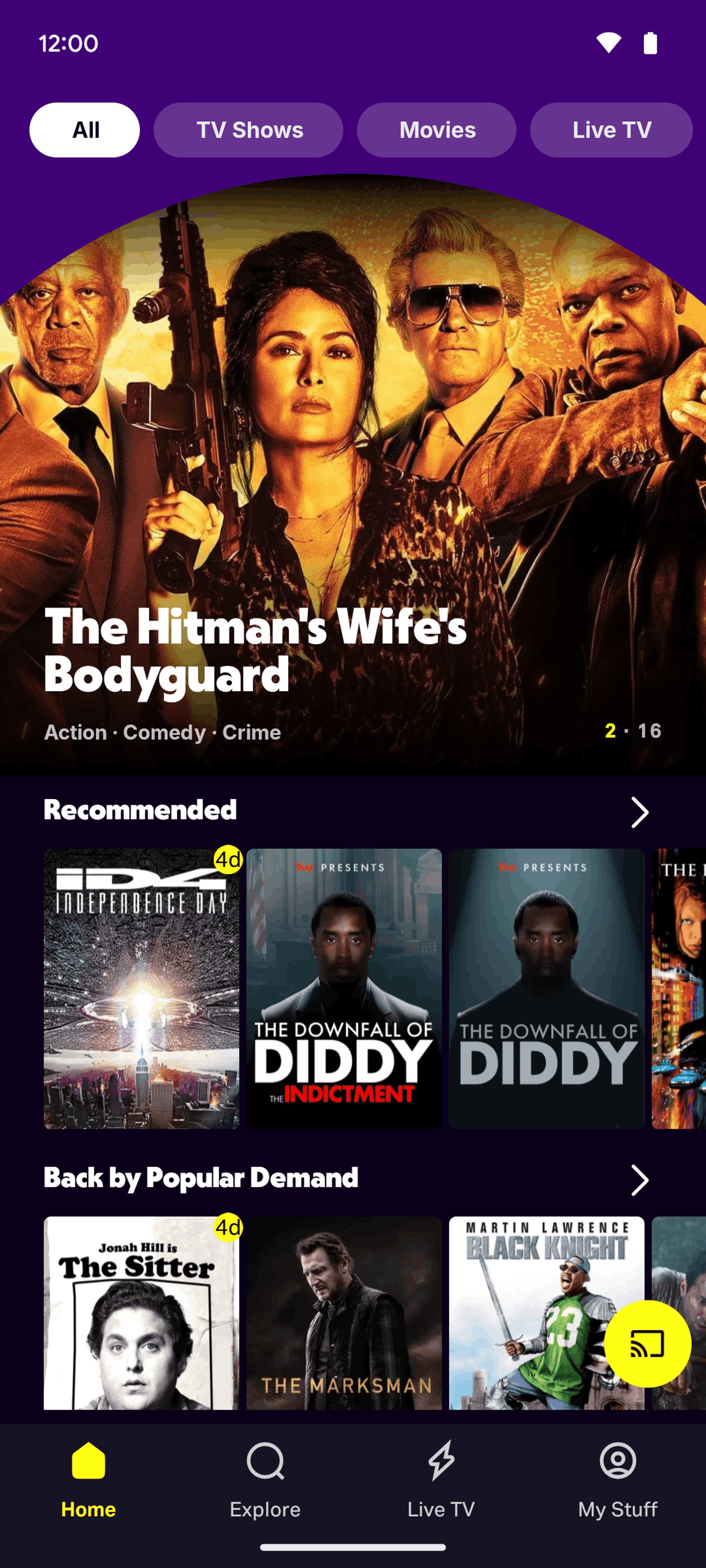 Tubi Android Entertainment interface screenshot 4
