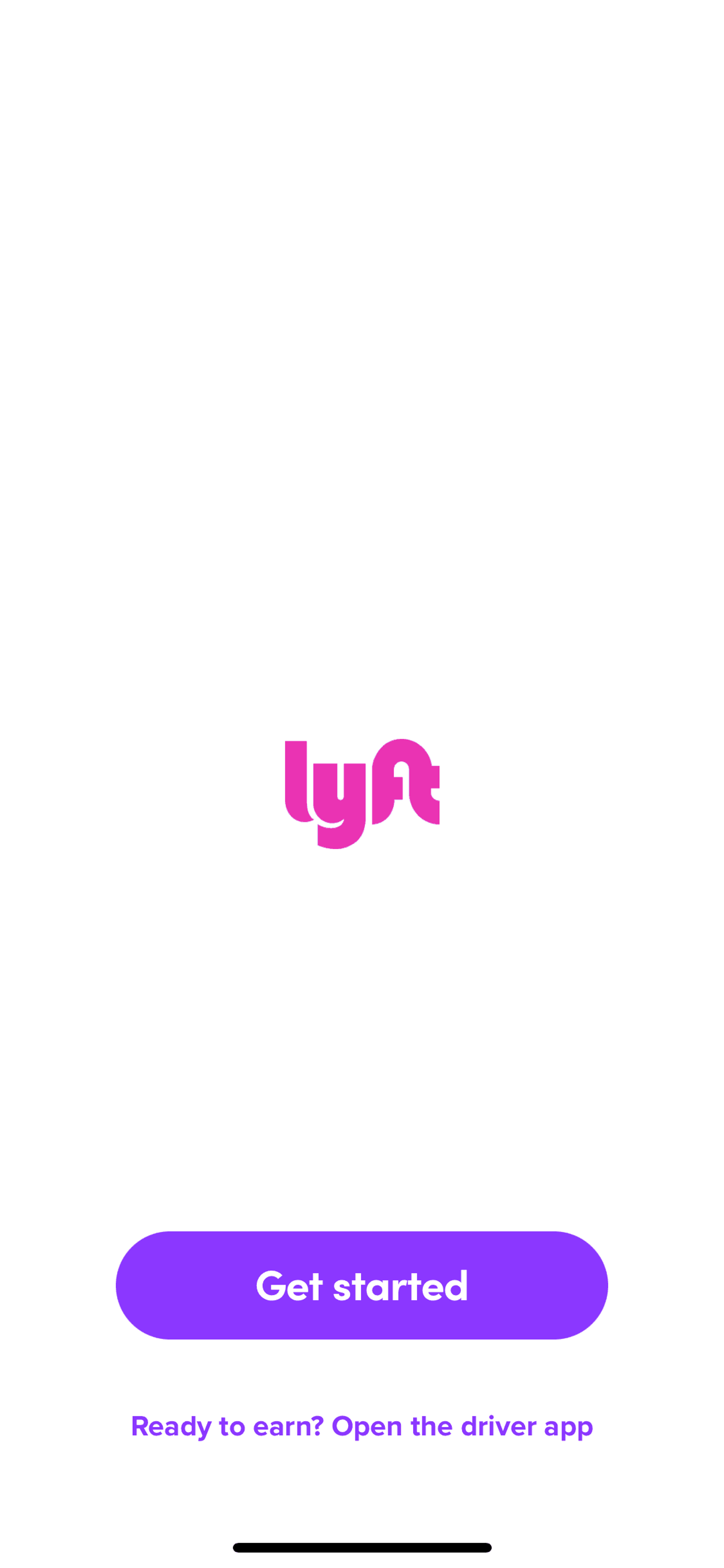 Lyft iOS Travel & Transportation interface screenshot 1