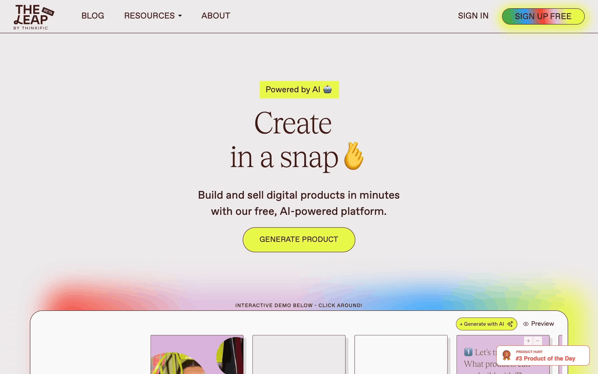 The Leap Web Business interface screenshot 7