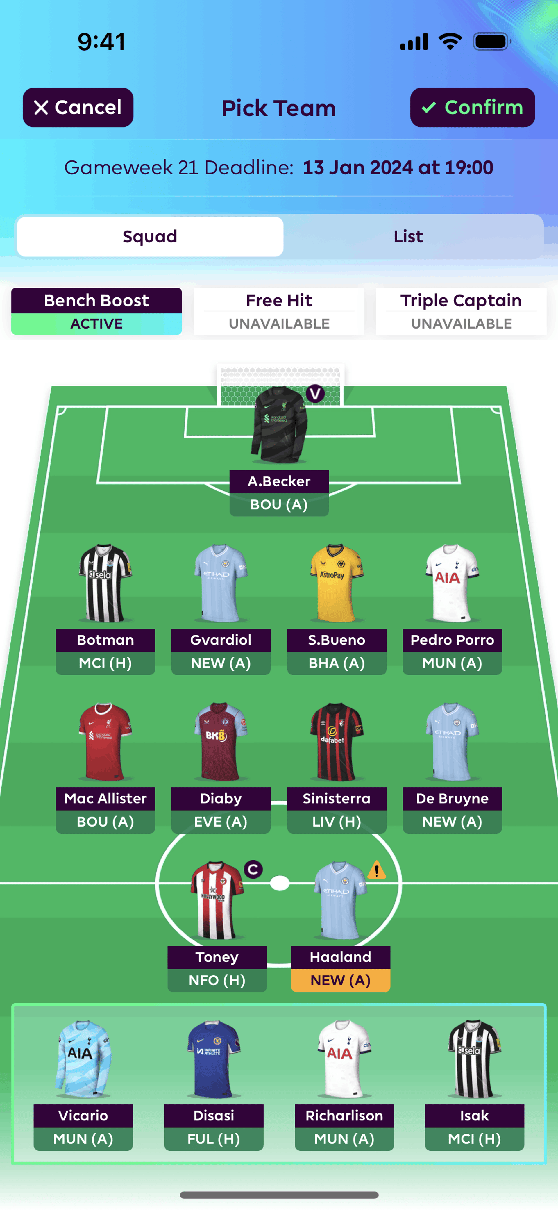 Premier League iOS Sports interface screenshot 11