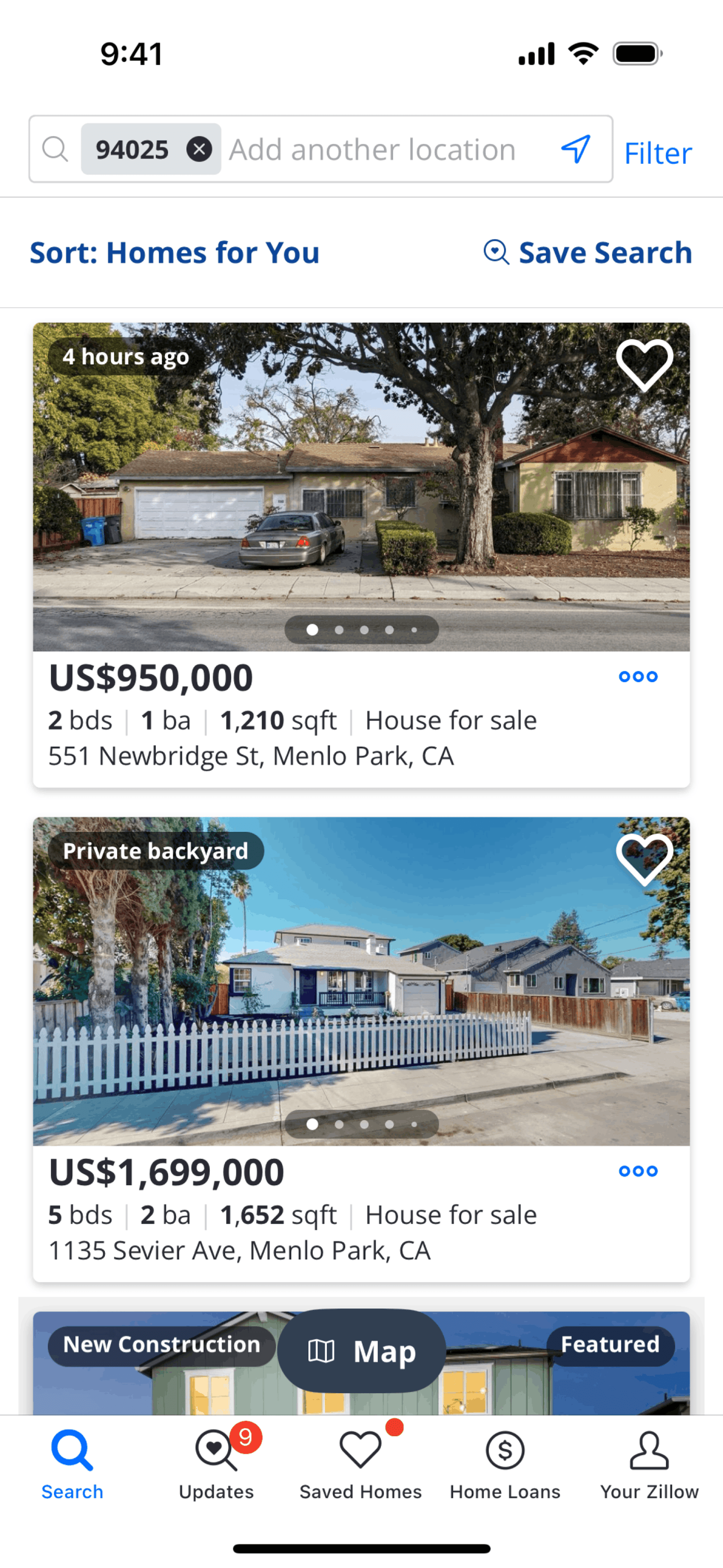 Zillow iOS Real Estate interface screenshot 7