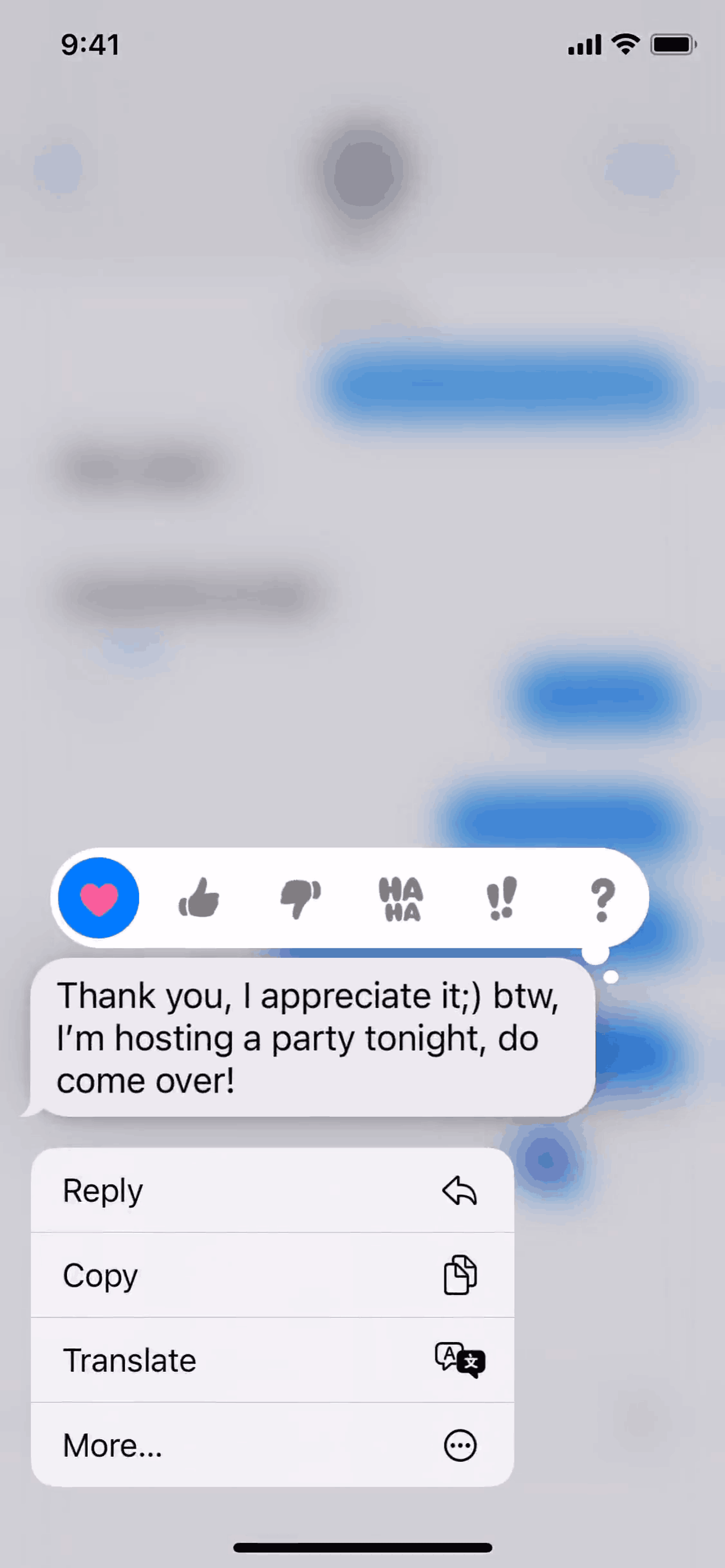 Messages iOS Social Networking interface screenshot 18