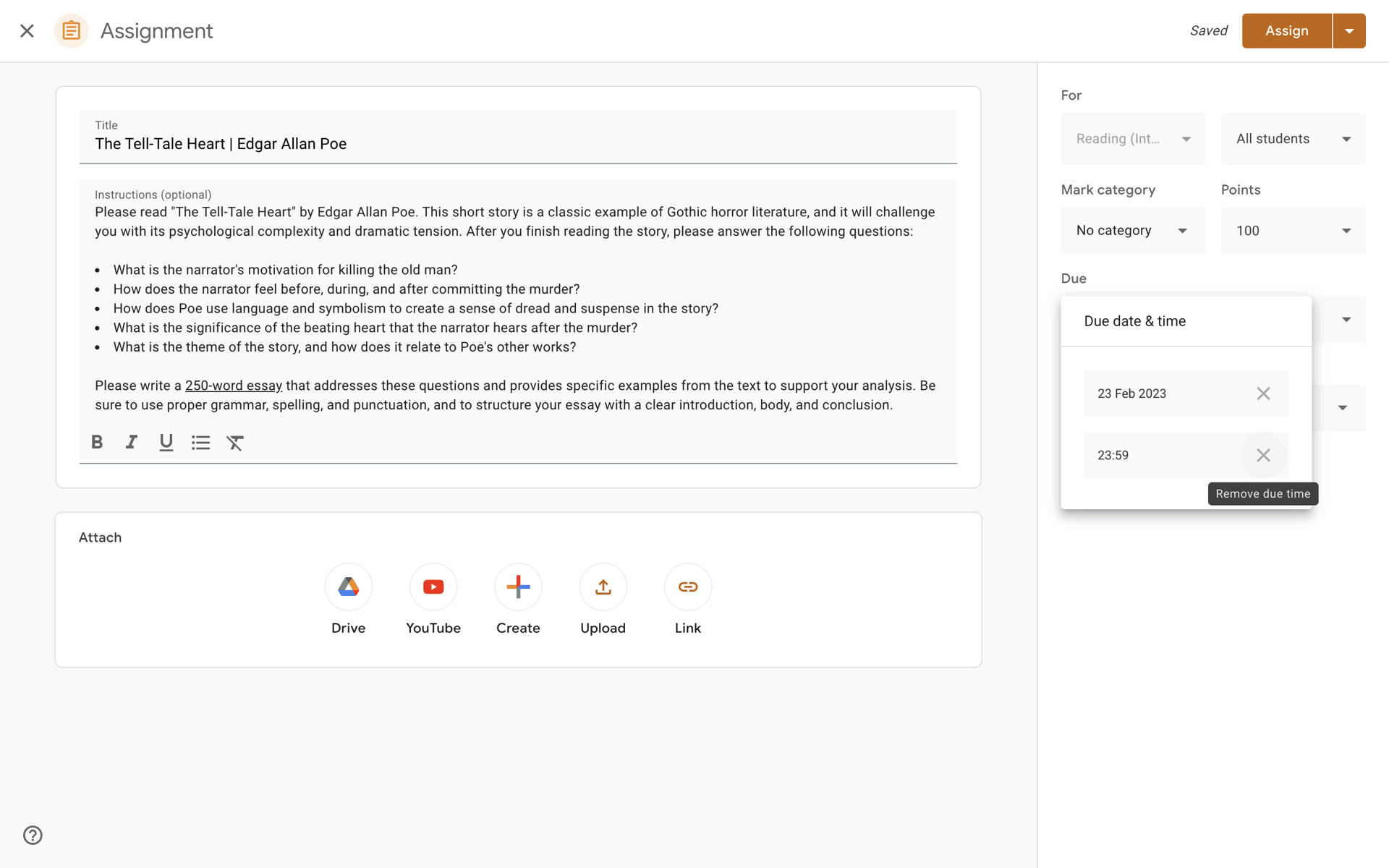 Google Classroom Web Collaboration interface screenshot 24