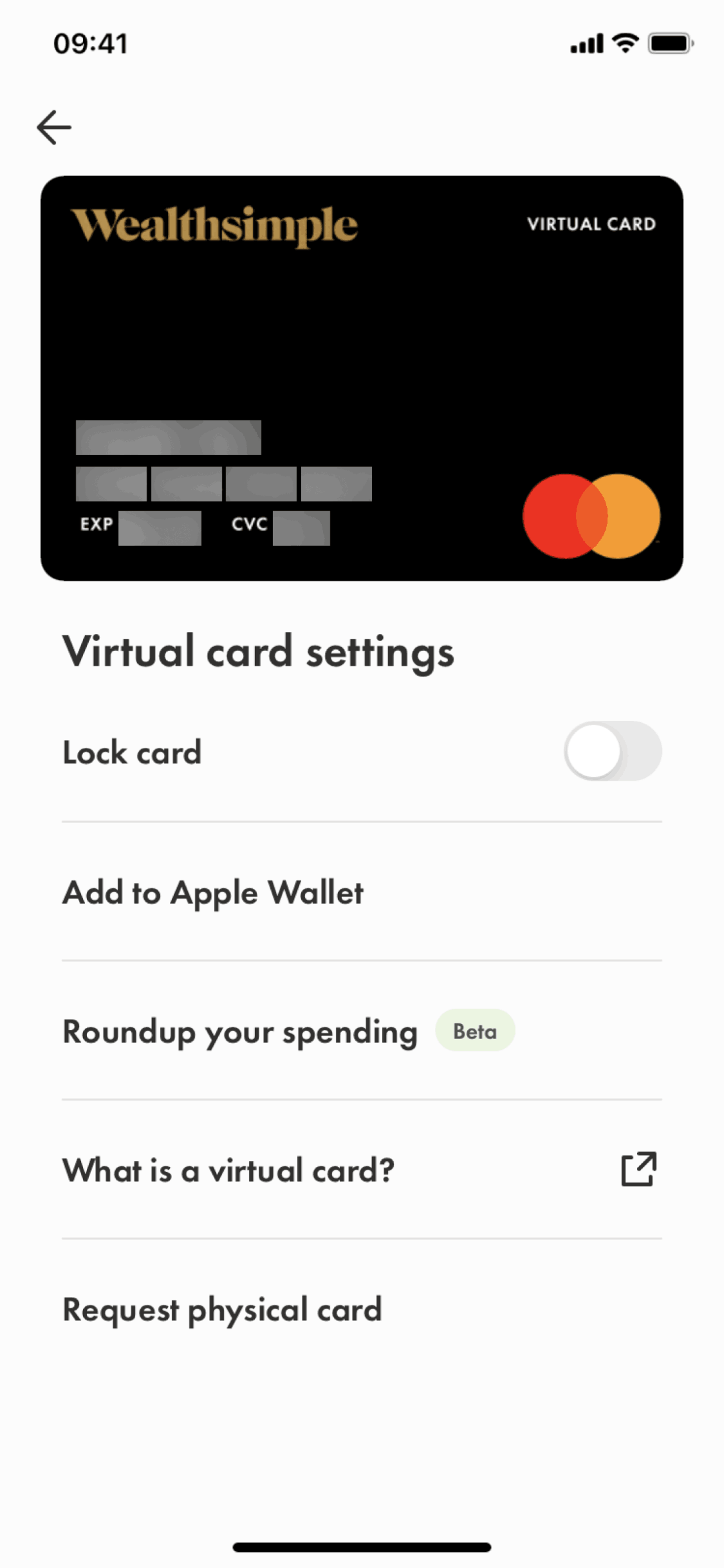 Wealthsimple iOS Finance interface screenshot 5