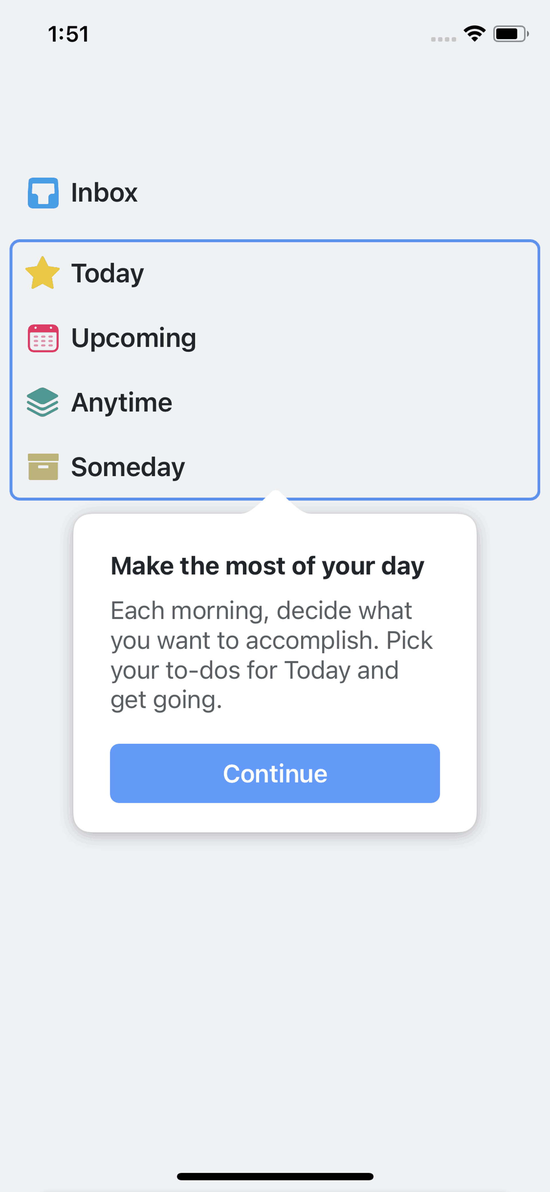 Things 3 iOS Productivity interface screenshot 3